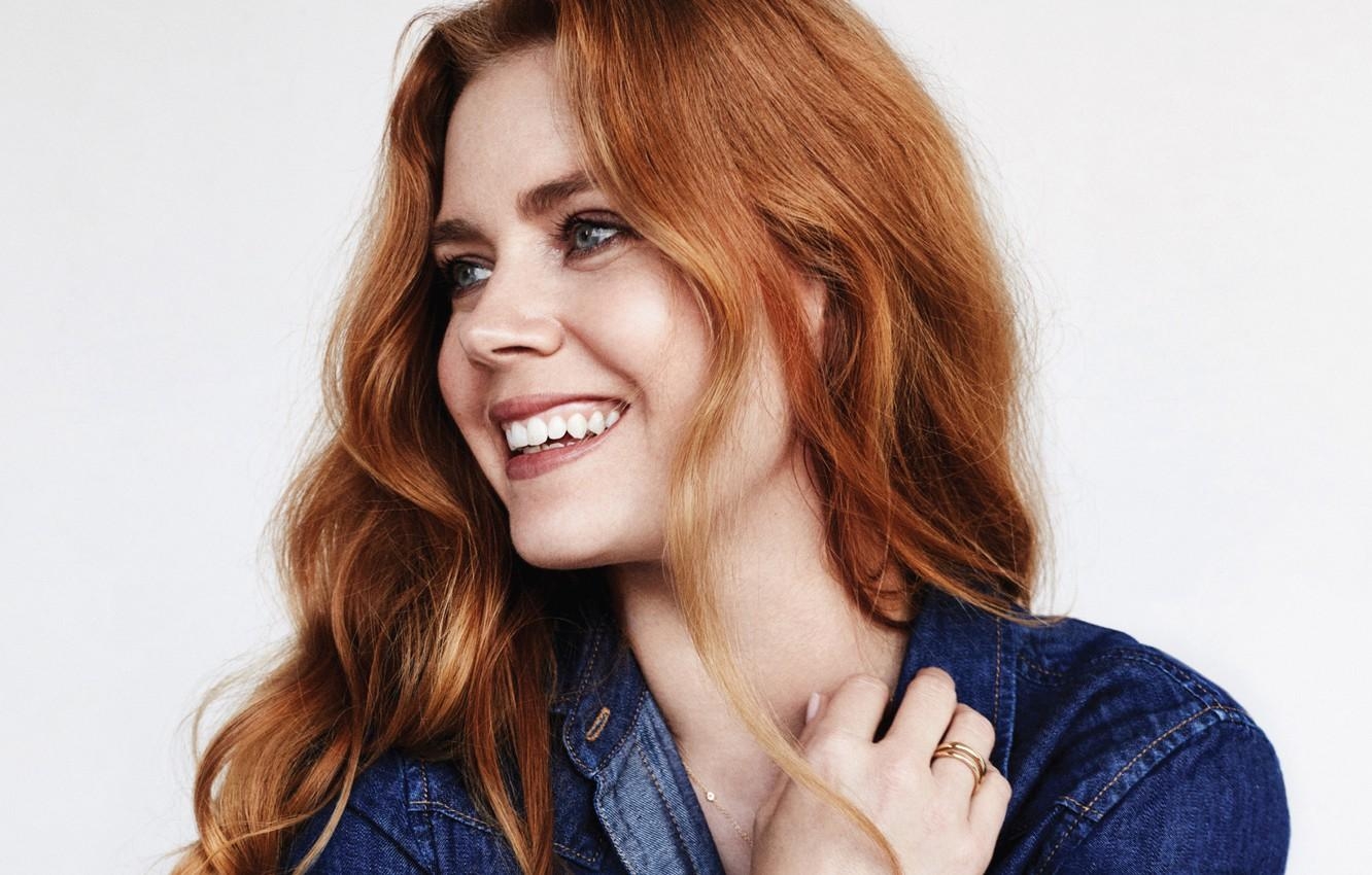 Amy Adams, Lächeln, Portrait, Schauspielerin, Makeup, 1340x850 HD Desktop