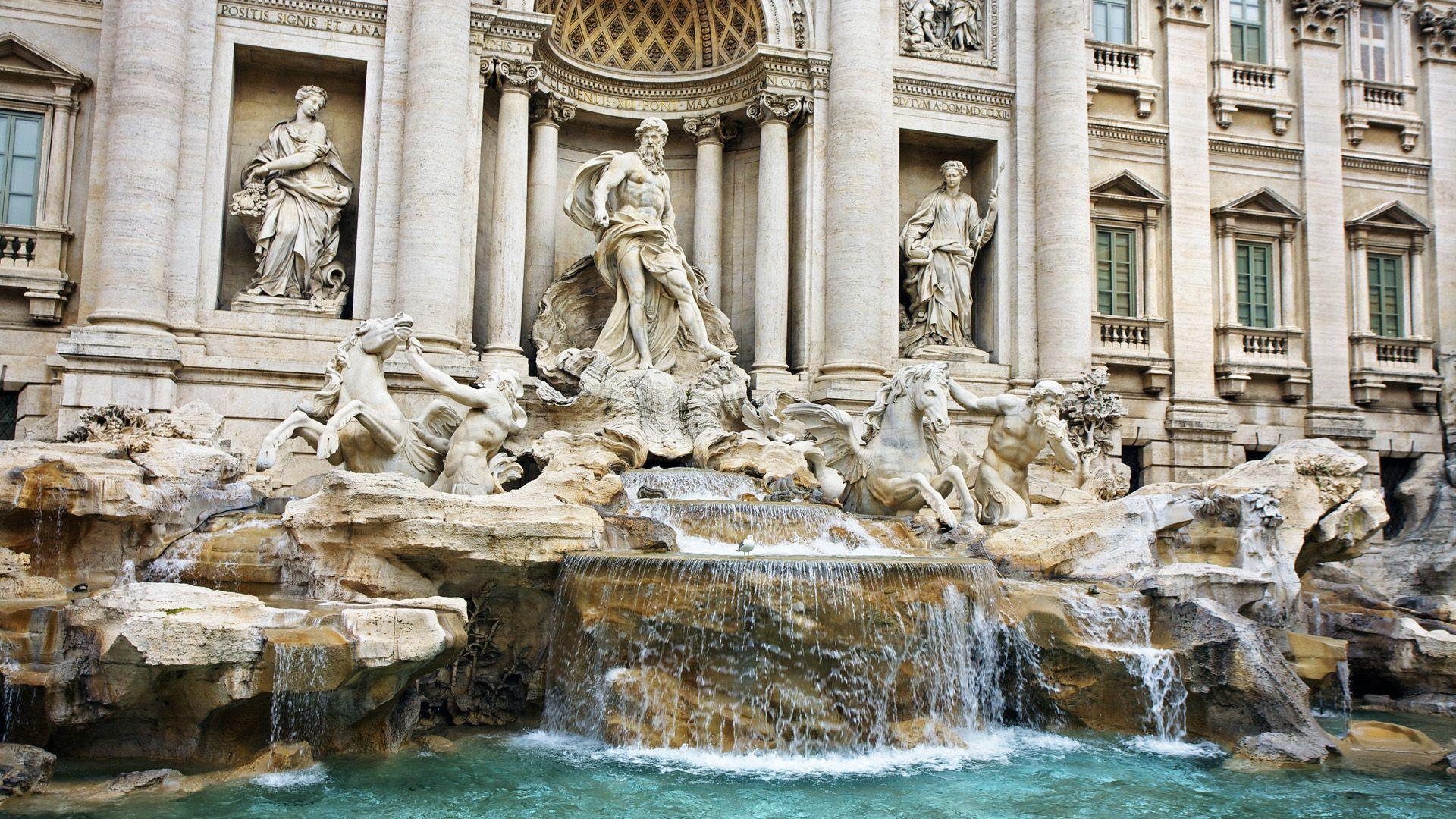 Trevi-Brunnen, Rom, HD, Hintergrund, Reisen, 1920x1080 Full HD Desktop