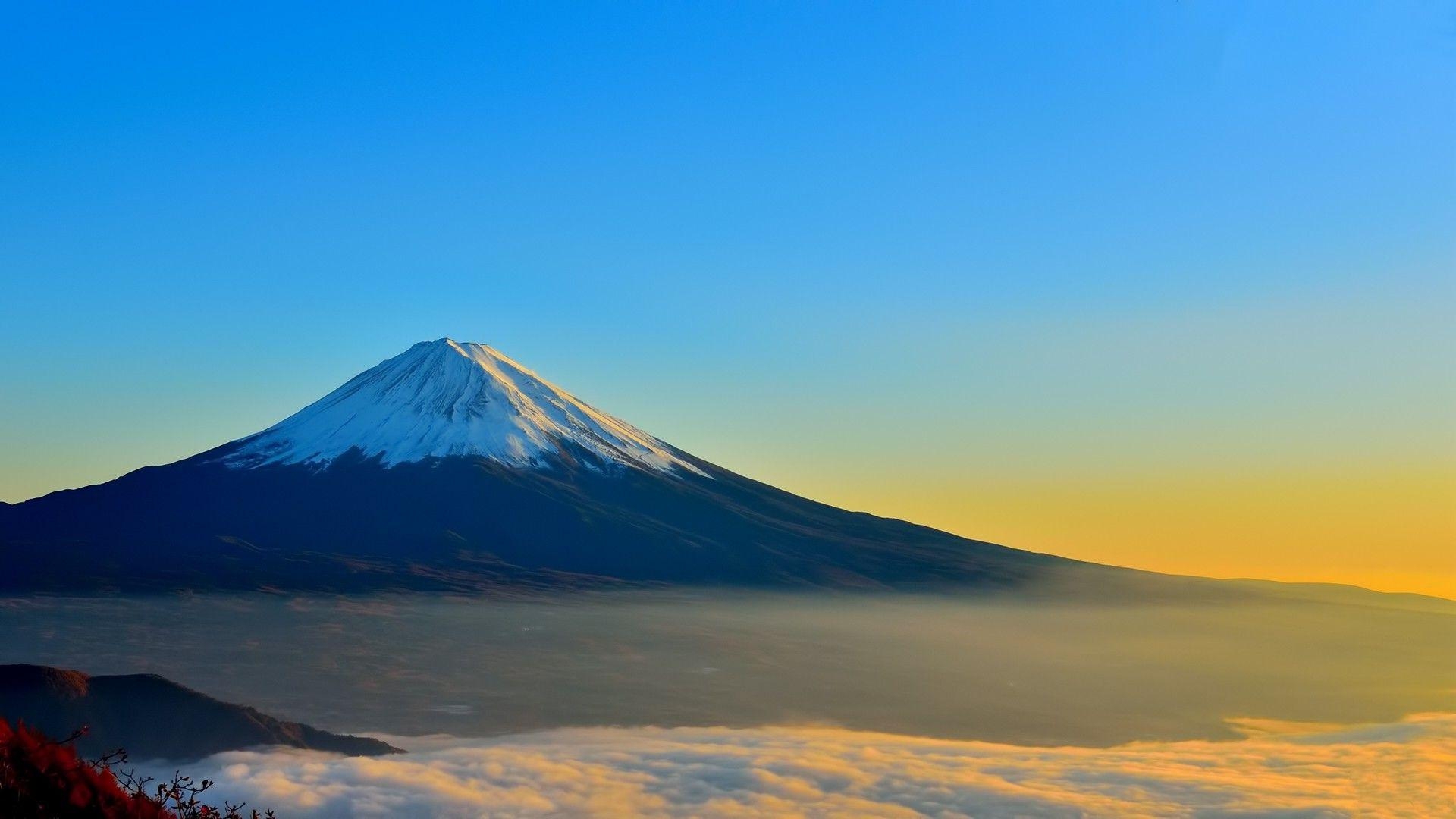 Japan, Sonnenlicht, Mount Fuji, Landschaft, Himmel, 1920x1080 Full HD Desktop