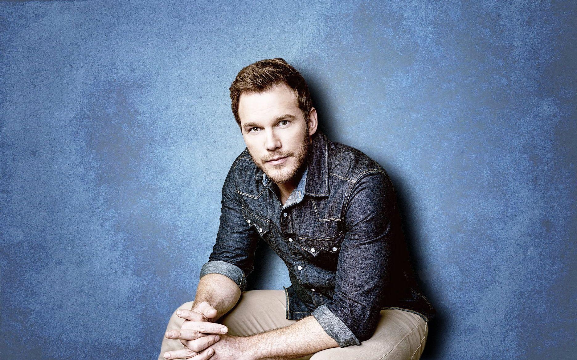 Chris Pratt, Schauspieler, blau, Hintergrund, Film, 1880x1170 HD Desktop