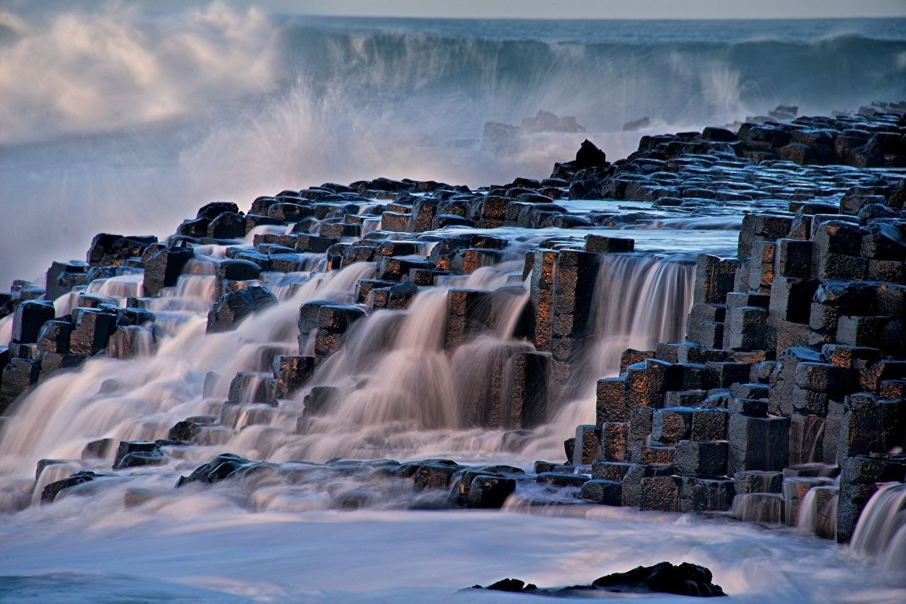 Giants Causeway, Antrim, Nordirland, Natur, Wellen, 1280x860 HD Desktop