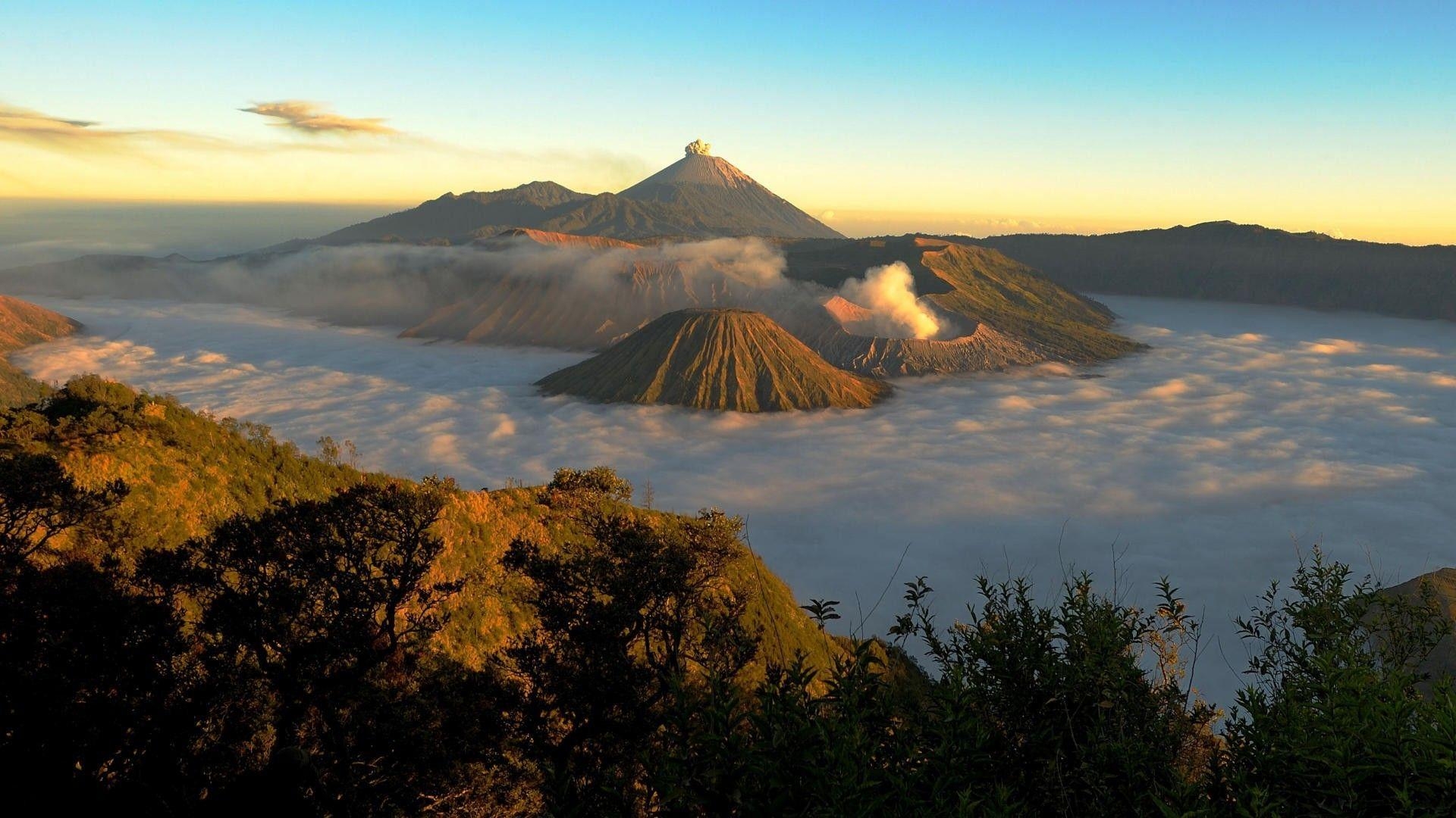 Gunung Bromo, Indonesien, Vulkan, Landschaft, Wallpaper, 1920x1080 Full HD Desktop