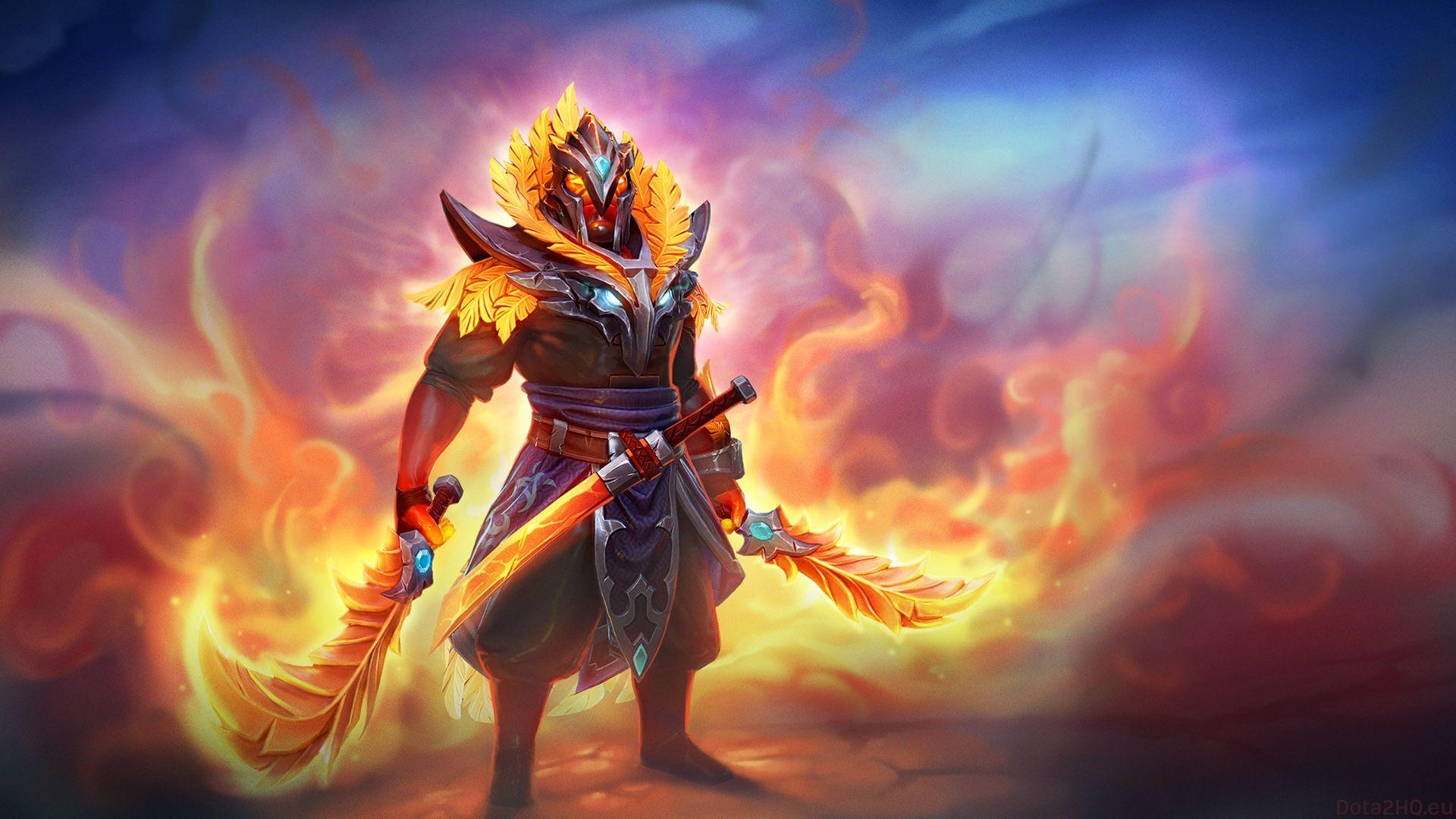 Ember Spirit, Flammenkrieger, Dota 2, Wallpaper, Kampf, 1920x1080 Full HD Desktop