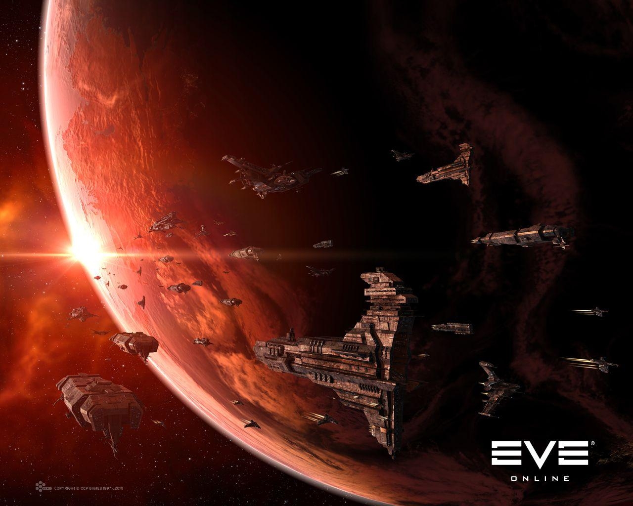 Eve Online, Raumschiffe, Spieler, Weltraum, Sci-Fi, 1280x1030 HD Desktop