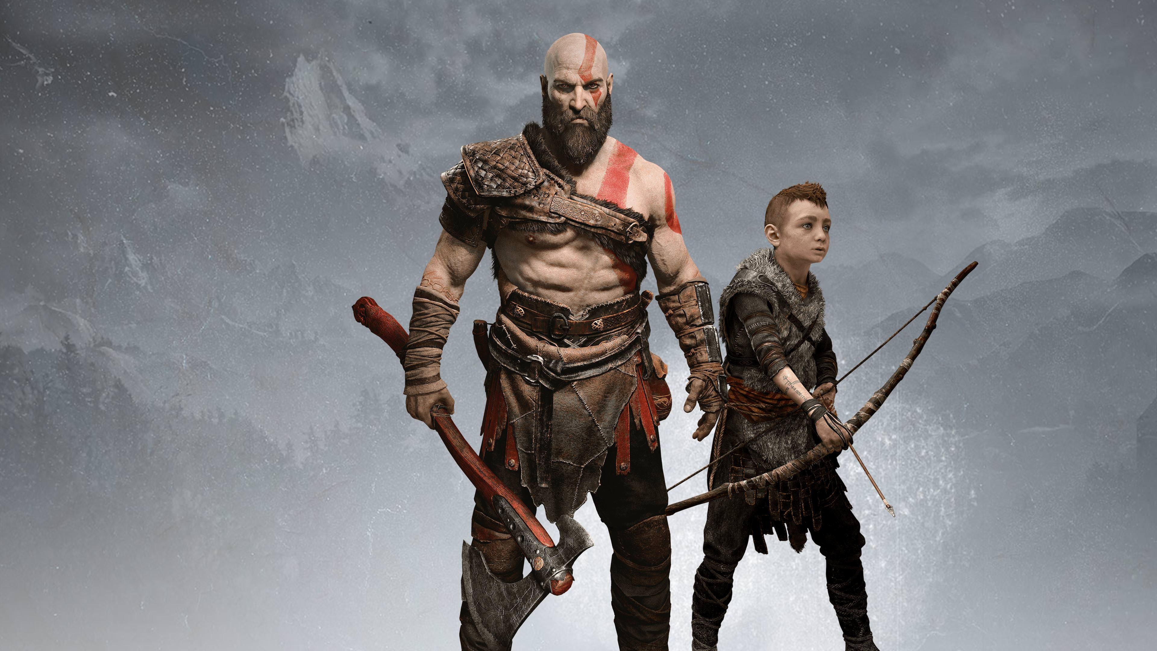 God of War, Kratos, Atreus, Sammleredition, Abenteuer, 3840x2160 4K Desktop