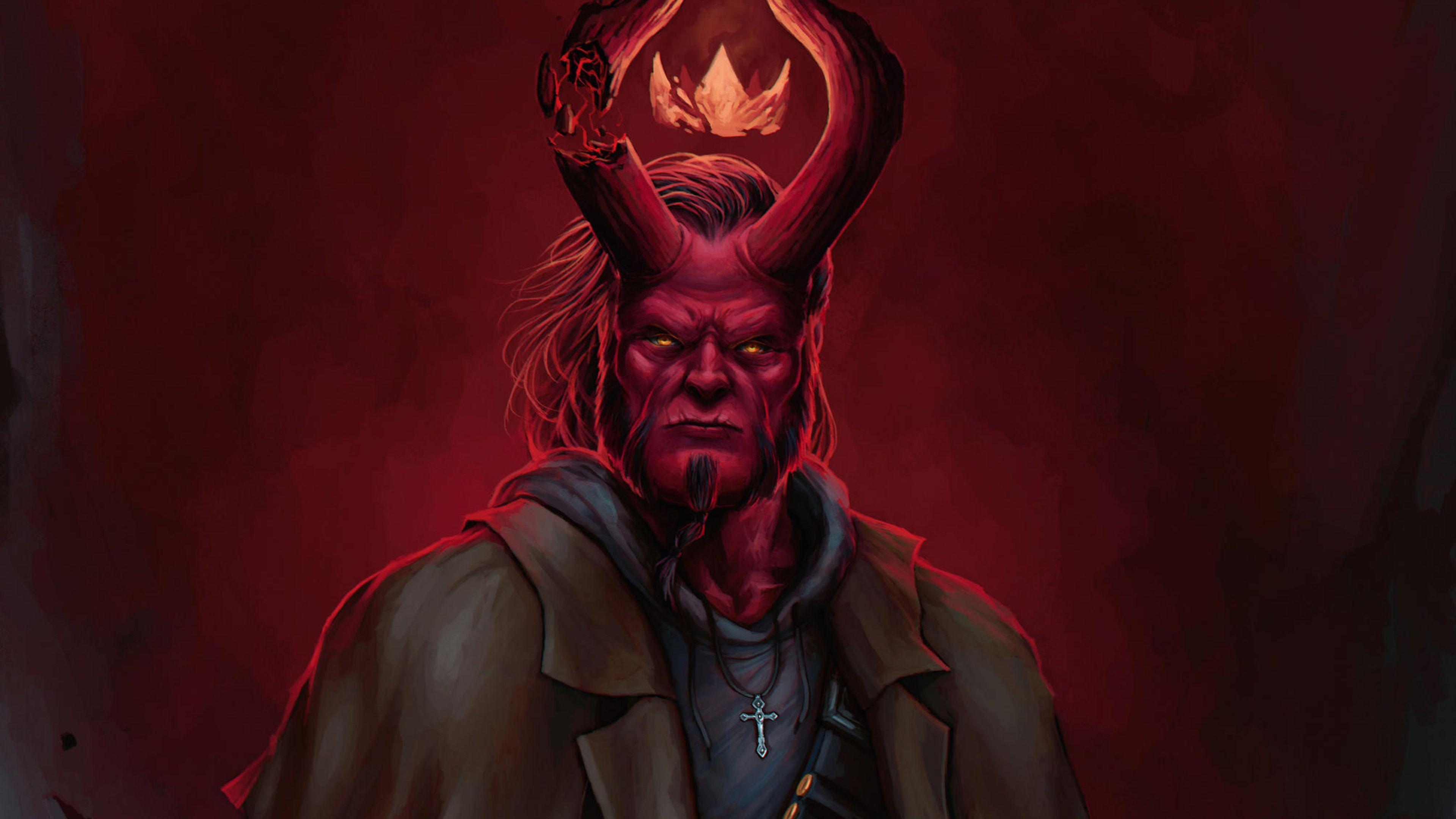 4K Hellboy Kunst, 2019, Neuer Hintergrund, 3840x2160 4K Desktop