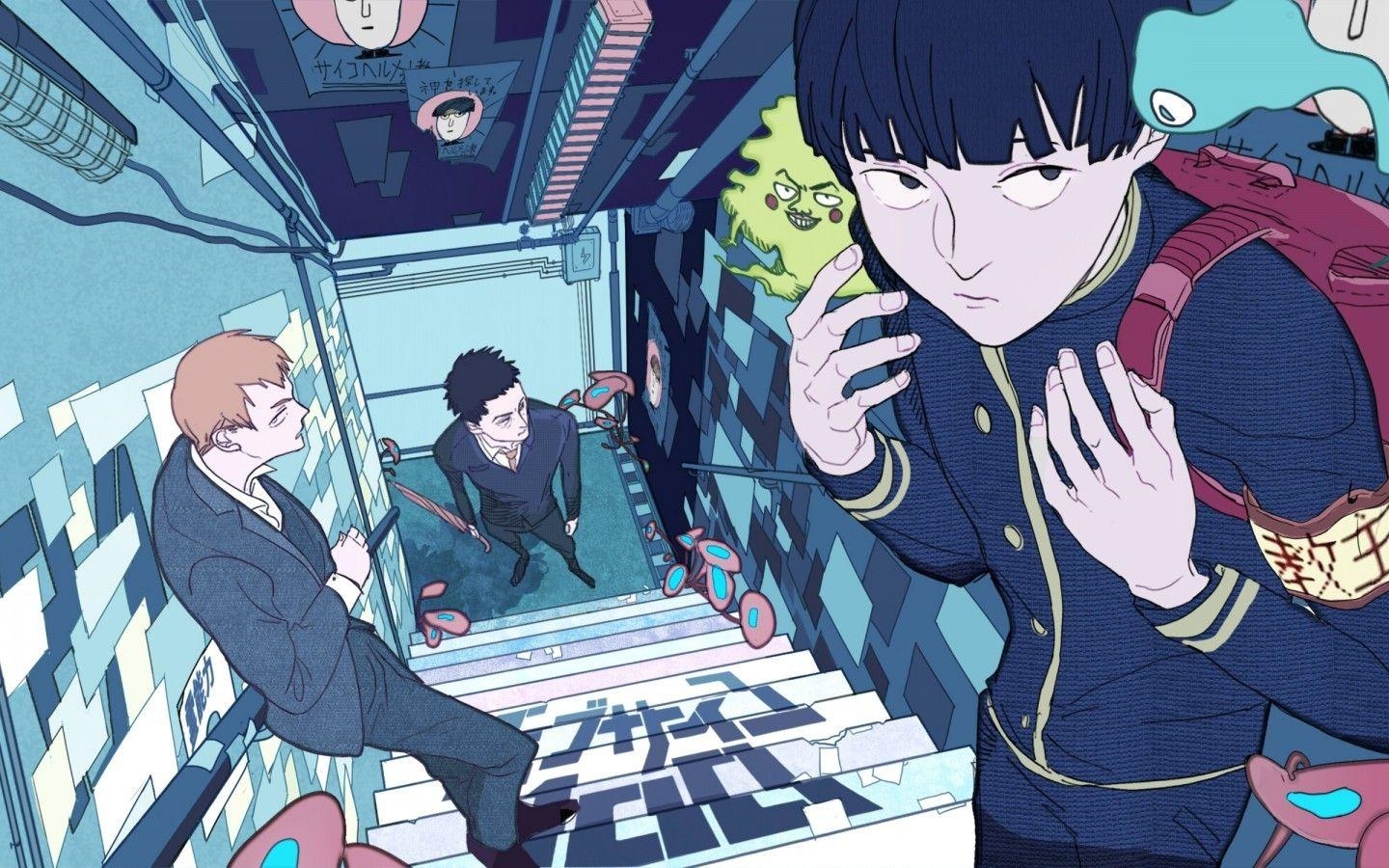 Mob Psycho 100, Shigeo Kageyama, Serizawa, Download, Anime, 1440x900 HD Desktop