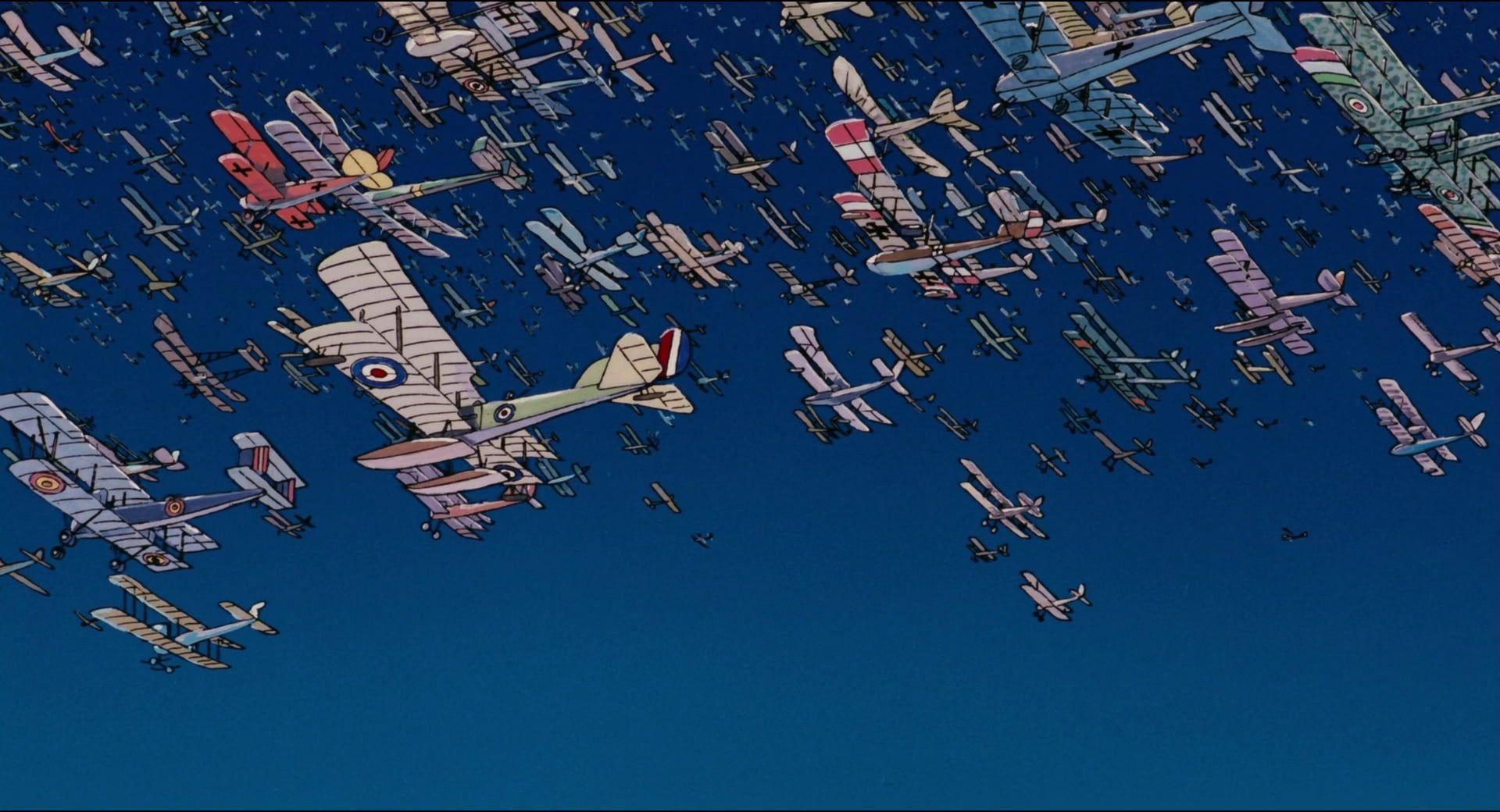 Jetfighters, Cartoon, Illustration, Studio Ghibli, Anime, 1920x1040 HD Desktop