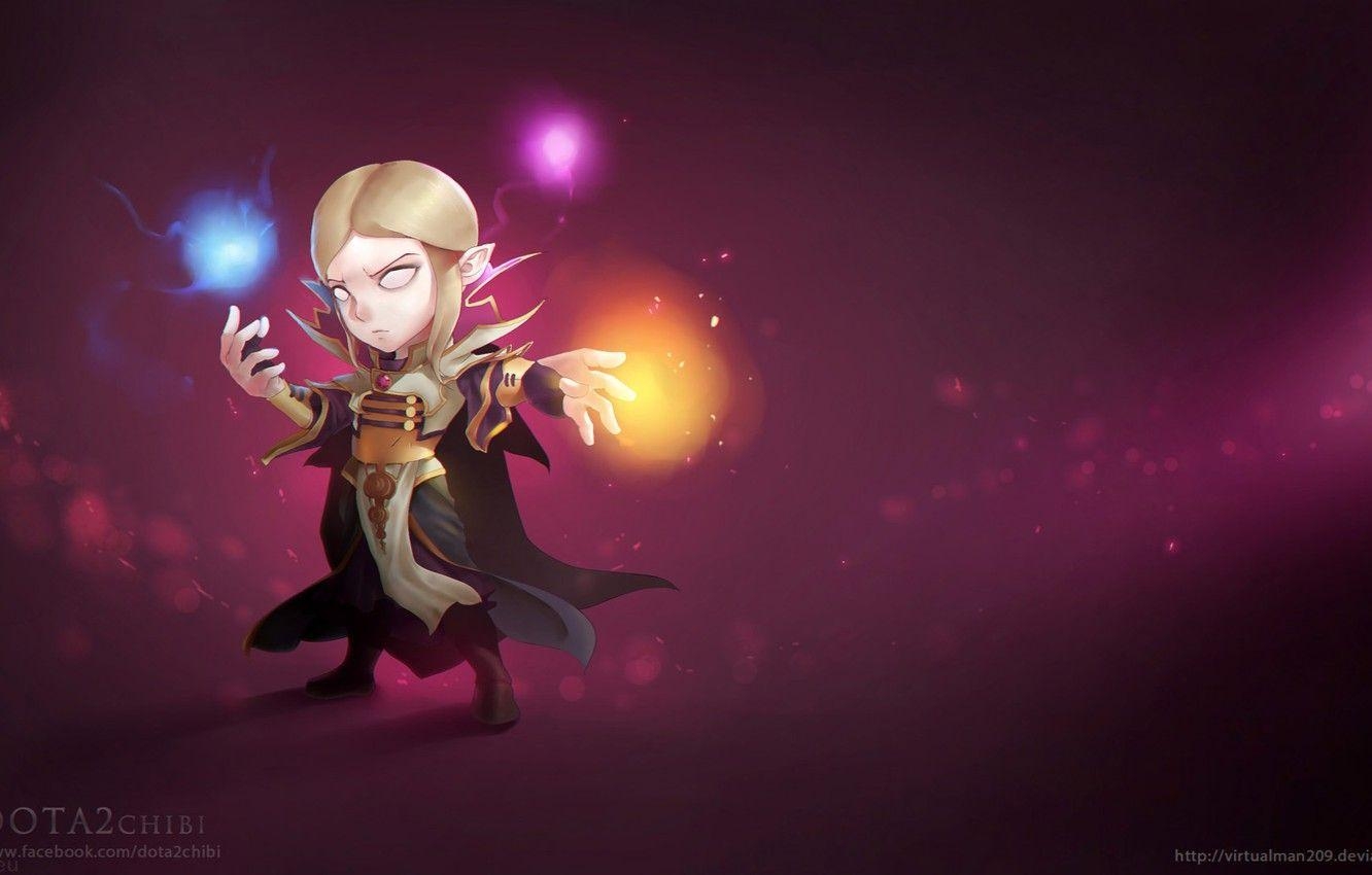 Invoker, Kunst, Chibi, Dota, Bild, 1340x850 HD Desktop