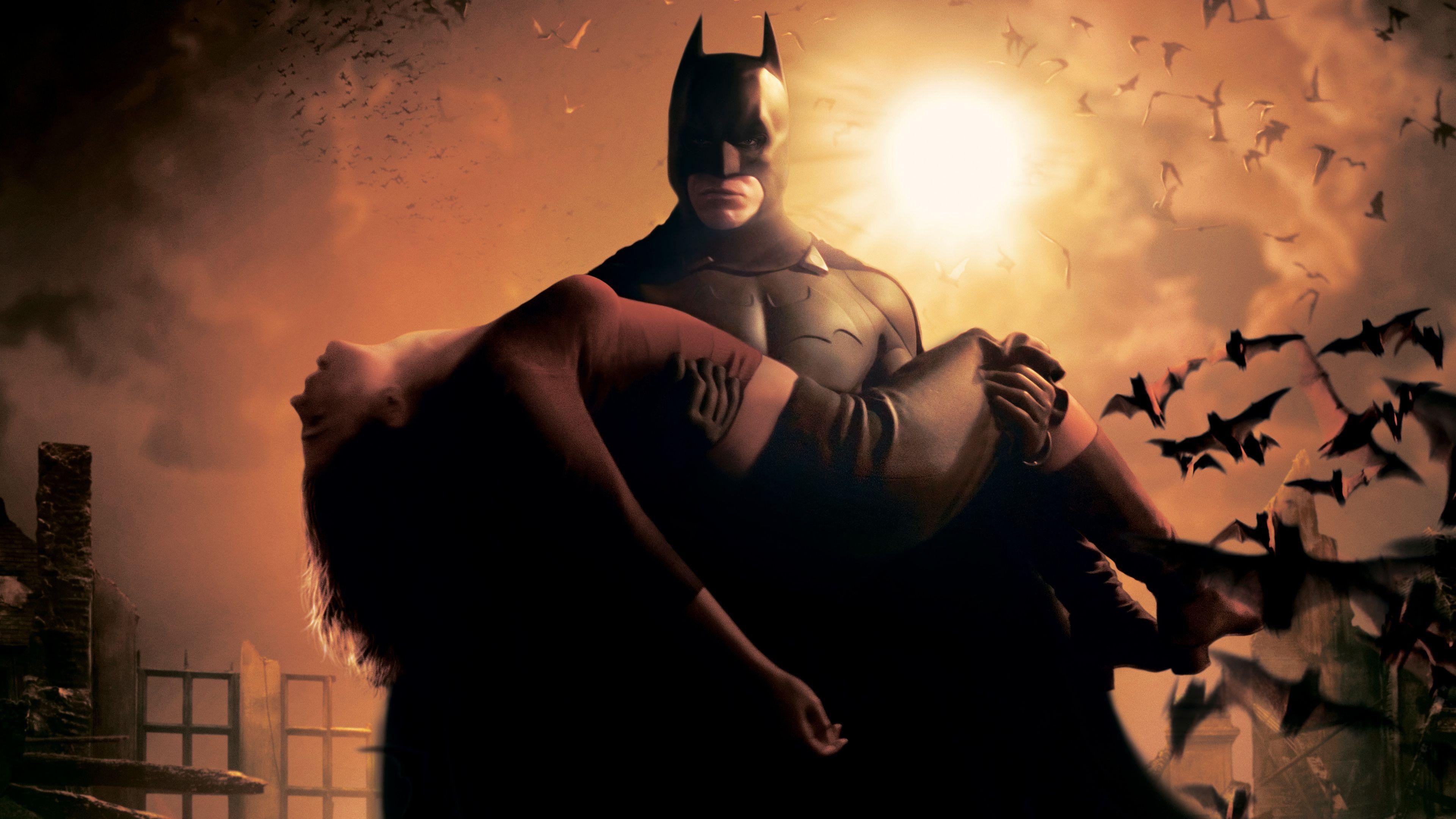 Katie Holmes, Batman Begins, 4K, Superhelden, Poster, 3840x2160 4K Desktop