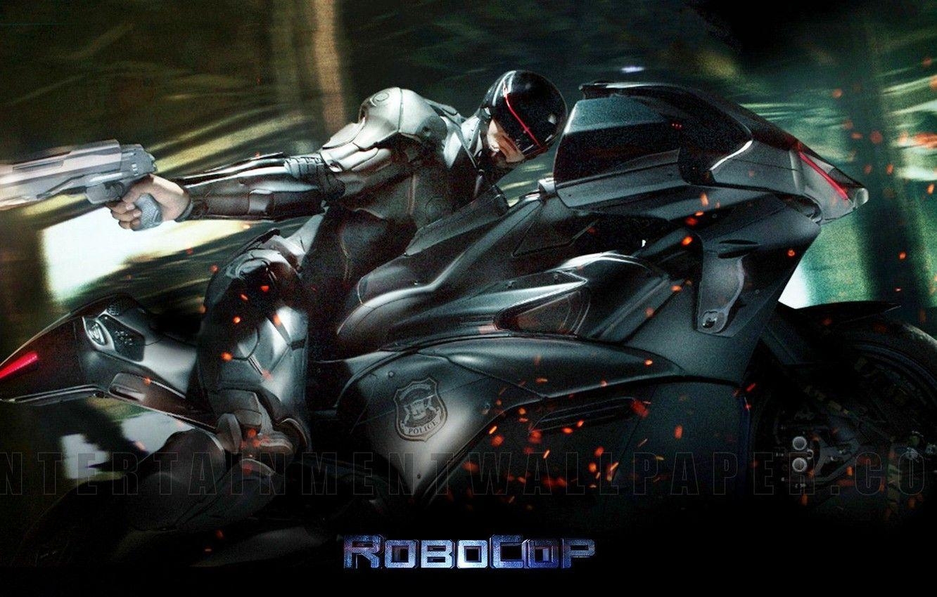 RoboCop Film, Motorrad, Pistole, Bild, Hintergrund, 1340x850 HD Desktop