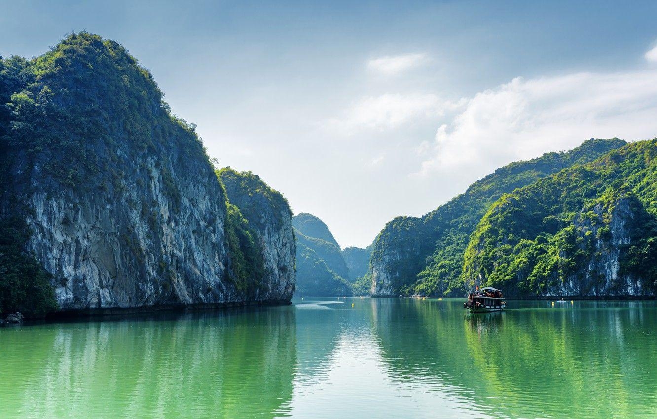 Halong Bucht, Natur, Meer, Vietnam, Desktop, 1340x850 HD Desktop