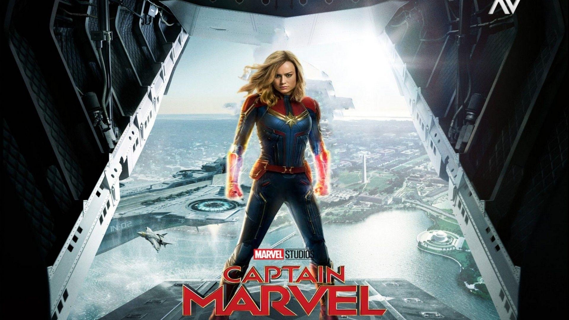 Captain Marvel, Film, Desktop, Poster, HD, Brie Larson, 1920x1080 Full HD Desktop