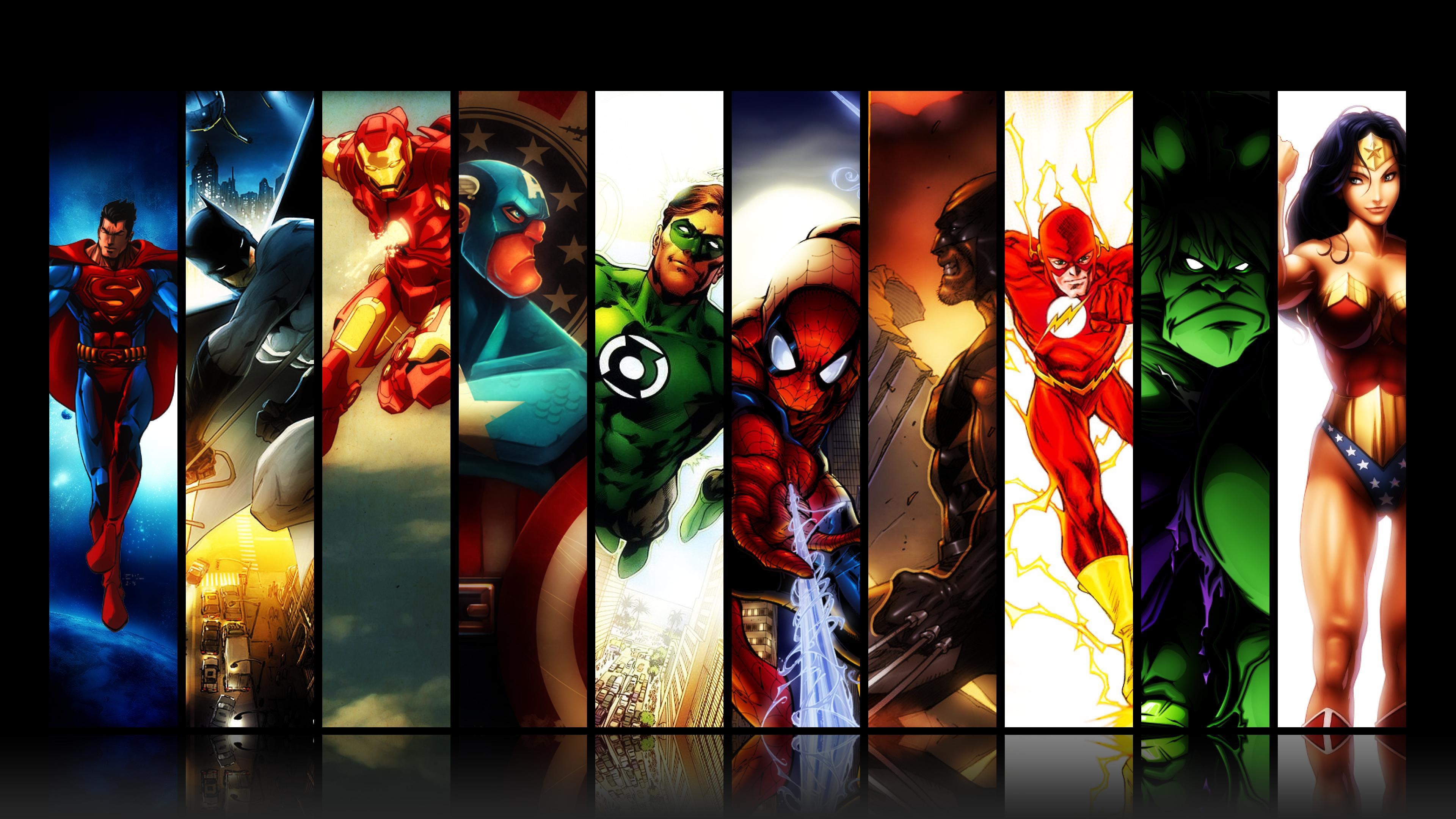 Marvel kostenlos, HD Comics, Hintergrund, Helden, Abenteuer, 3840x2160 4K Desktop