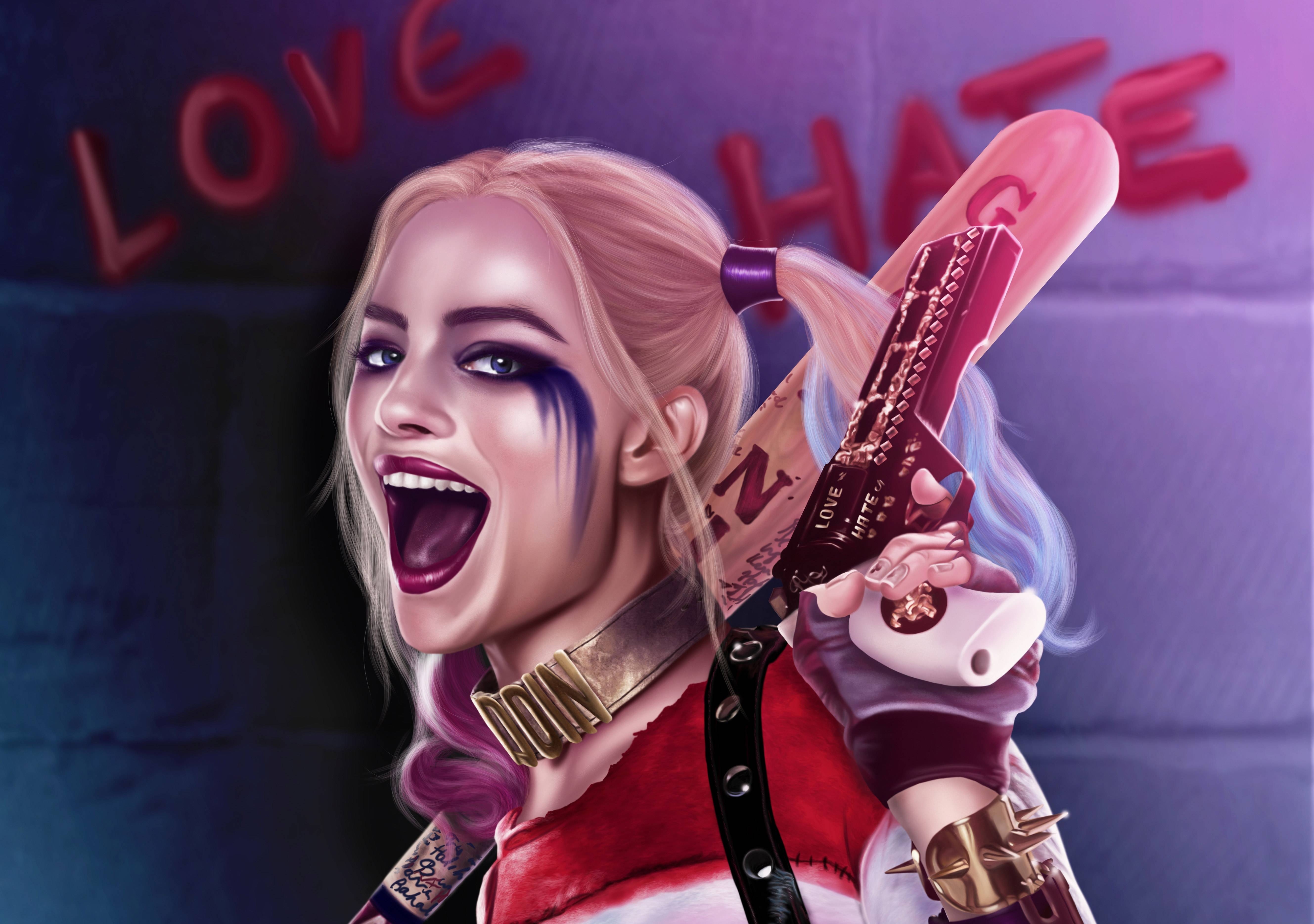 Harley Quinn, Kunstwerk, Laptop, HD Bilder, 4K, 5320x3740 4K Desktop