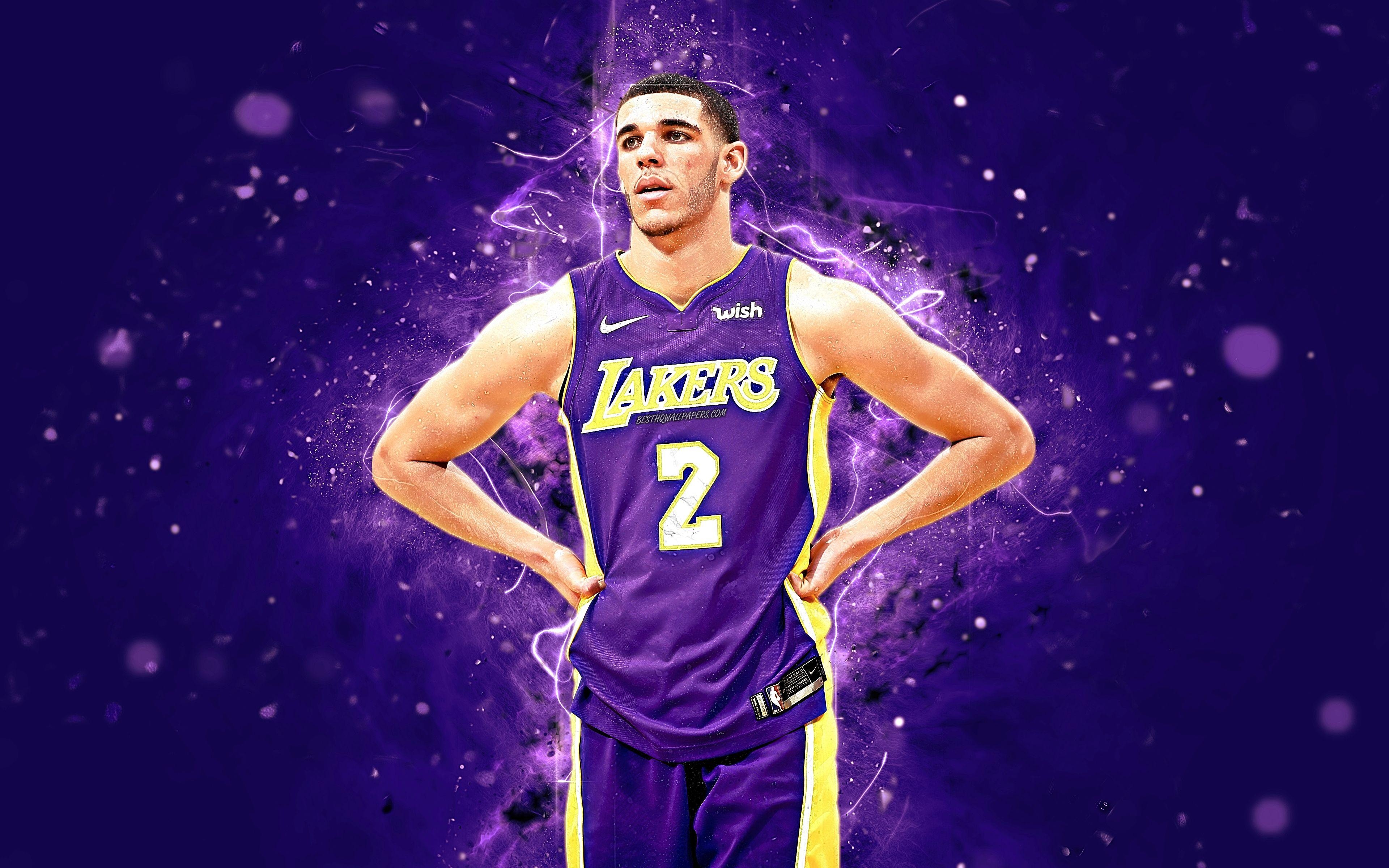 Lonzo Ball, 4K, NBA, Abstrakt, Kunst, 3840x2400 4K Desktop