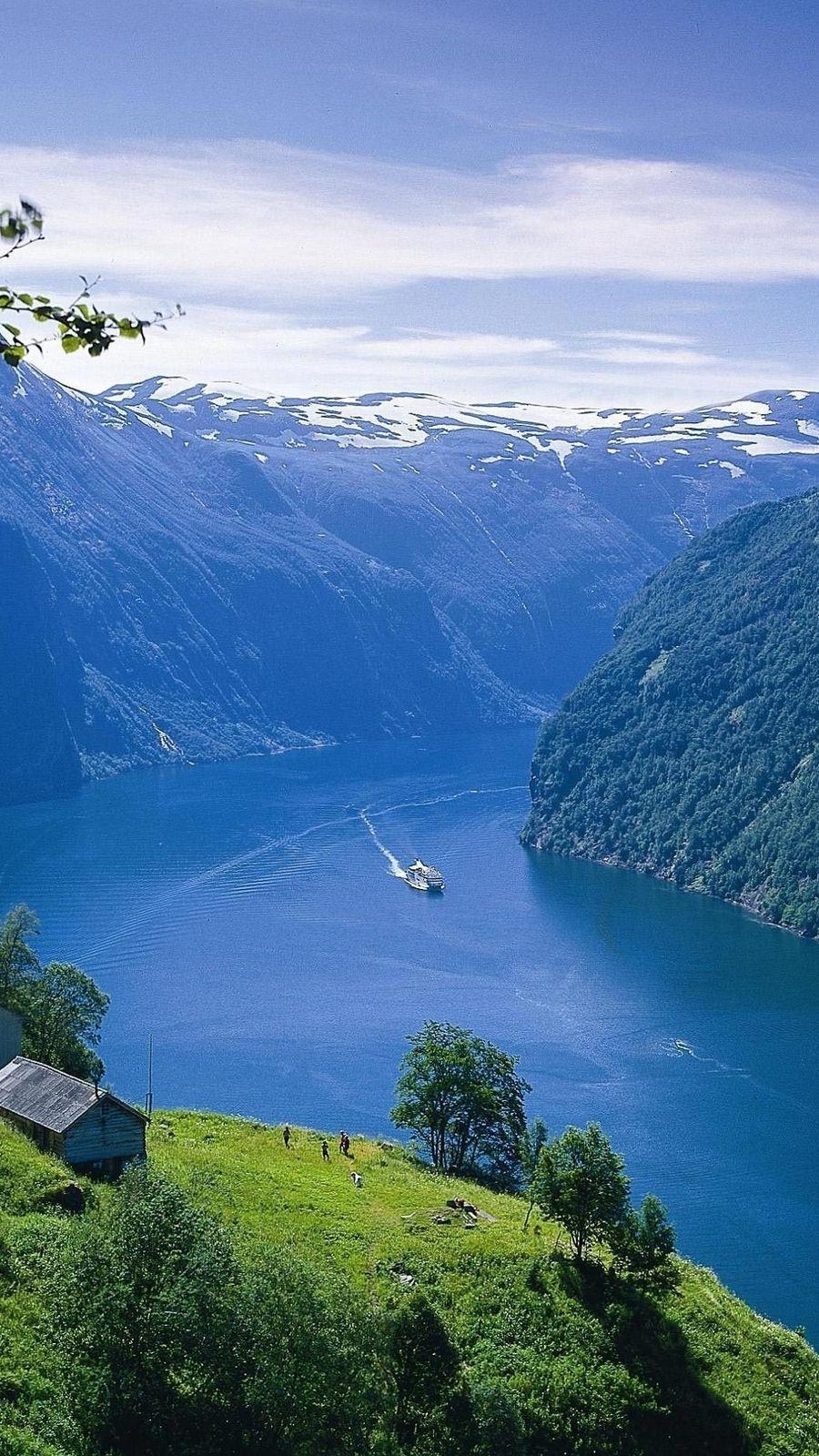 Fjord, Norwegen, iPhone, Landschaft, Reisen, 900x1600 HD Handy