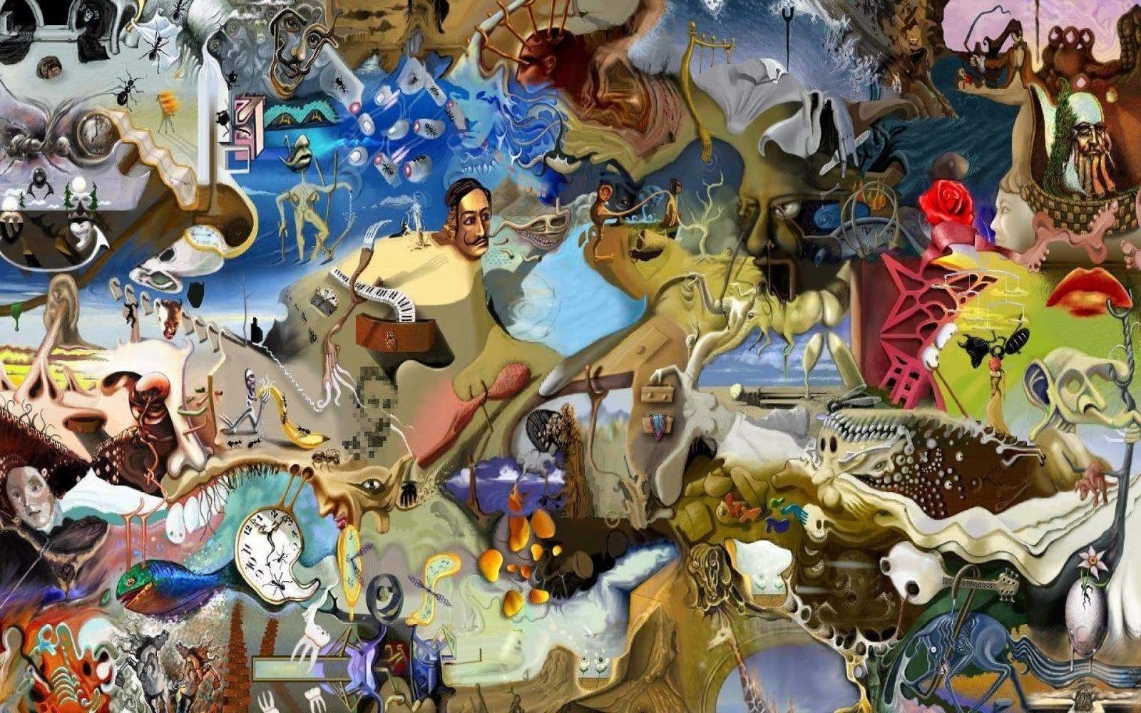 Salvador Dalí, PC Hintergrund, surrealistisch, Kunstwerk, Fantasie, 1600x1000 HD Desktop