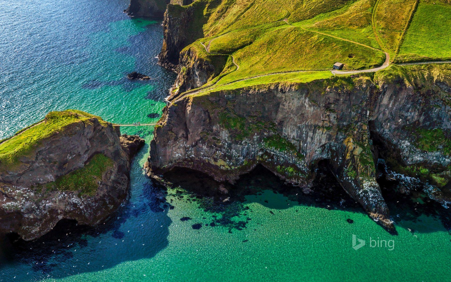 Carrick-a-Rede, Seilbrücke, Ballintoy, Nordirland, Reisen, 1920x1200 HD Desktop