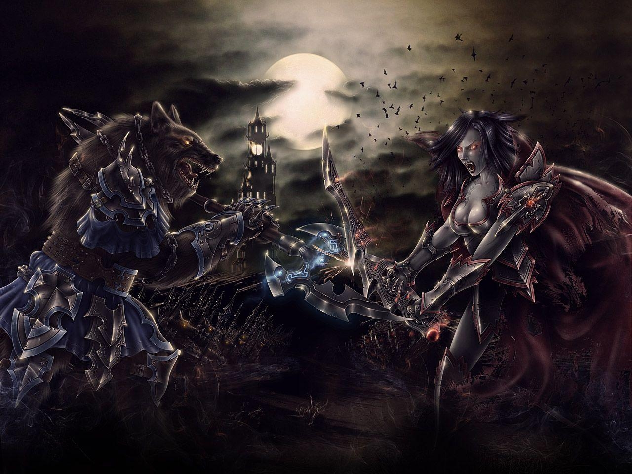 Lycan, Mädchen, Wolf, Trainer, Hintergrund, 1280x960 HD Desktop