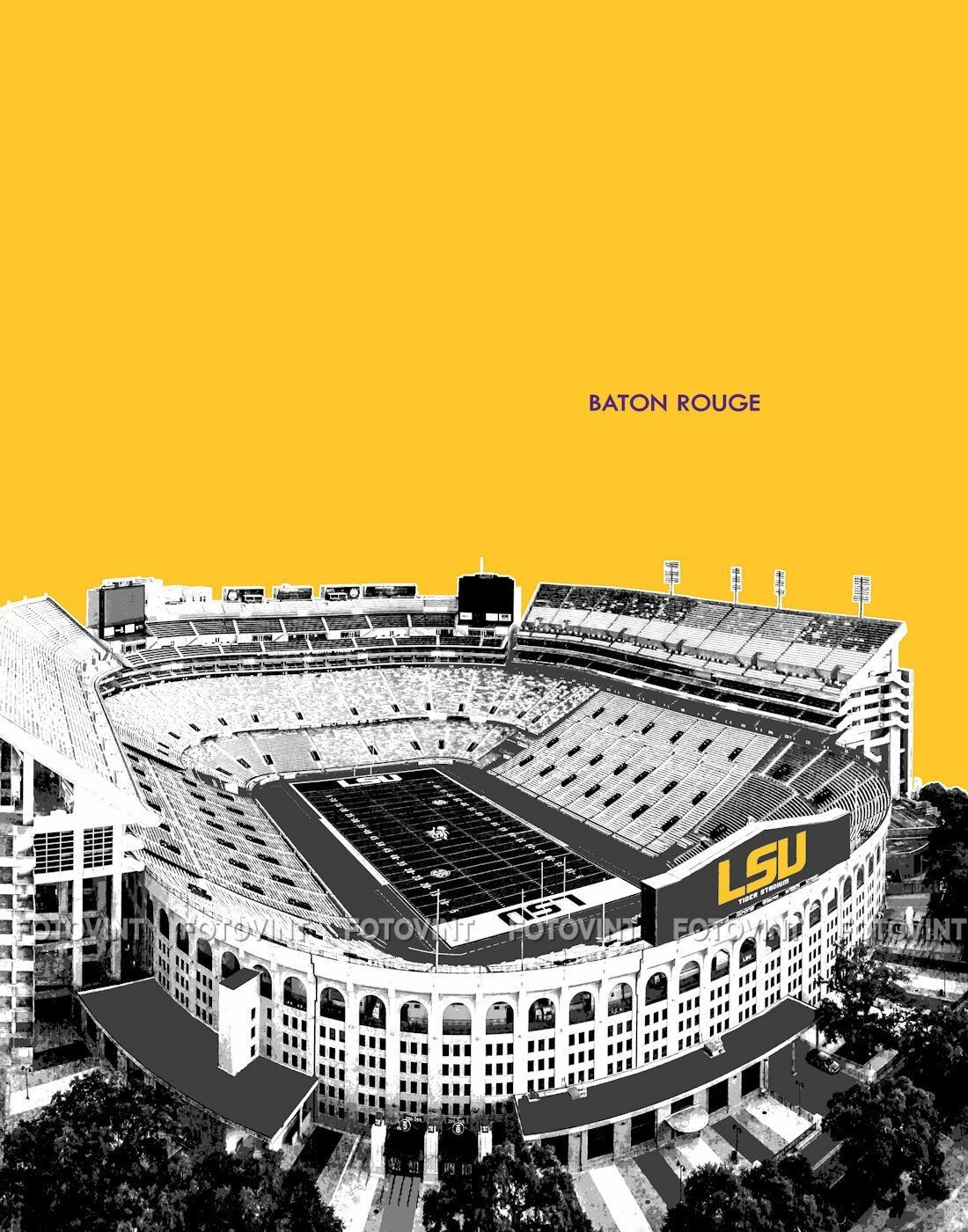 LSU Tigers, Fußball, Tiger Stadion, Skyline, Baton Rouge, 1100x1400 HD Handy