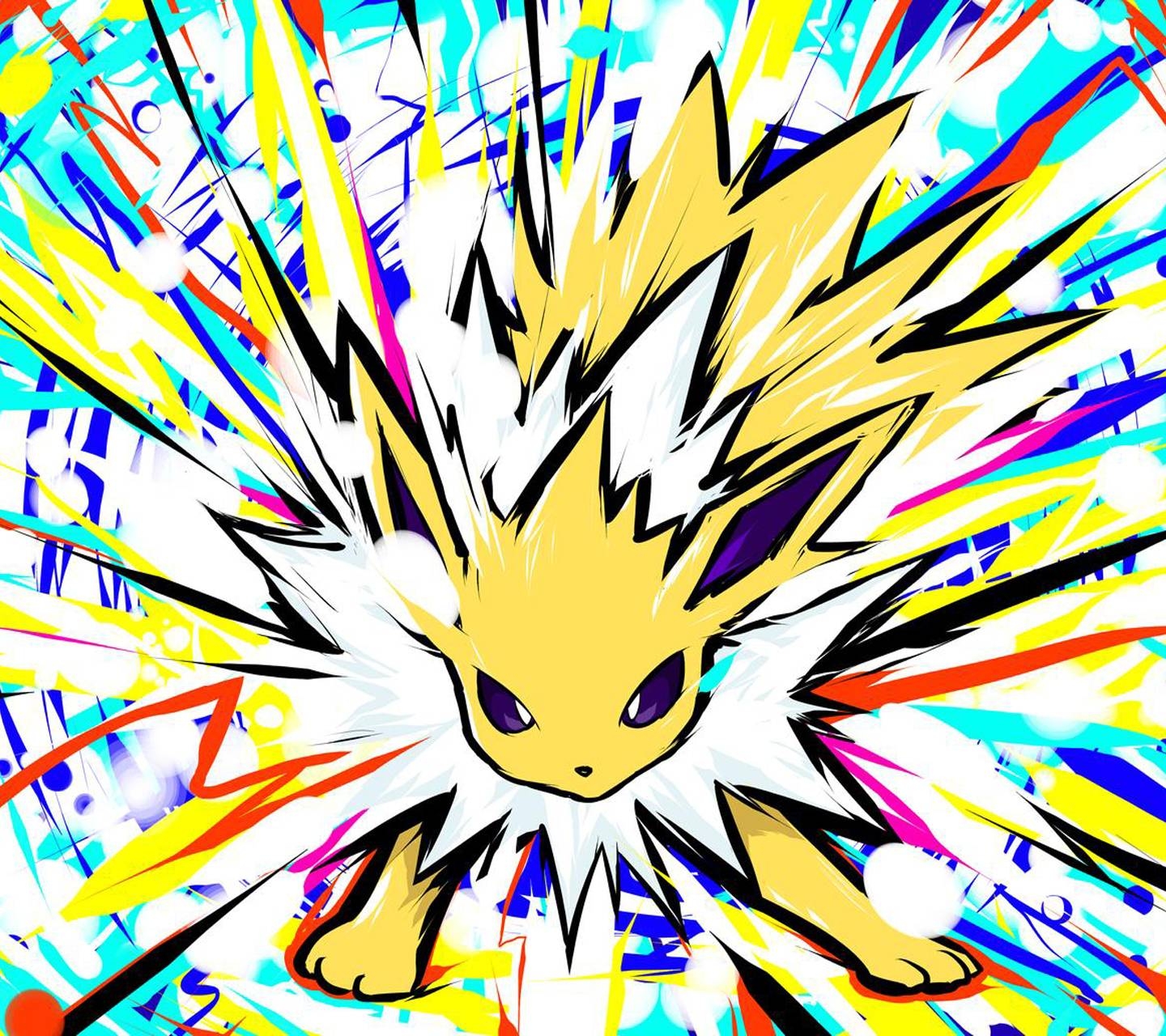 Jolteon, Gaming, Pokemon, Hintergrund, Gelb, 1440x1280 HD Desktop