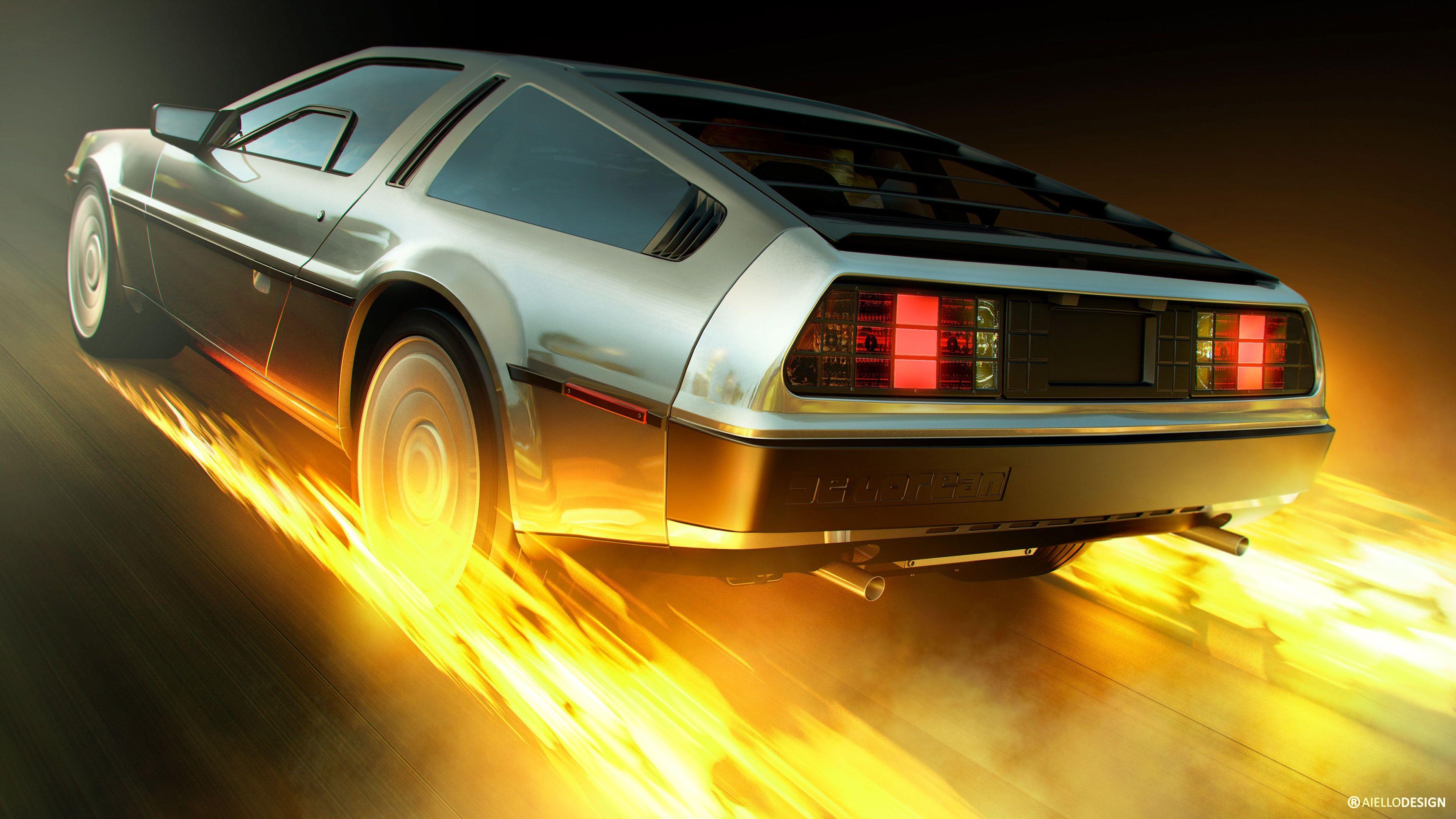 DeLorean, 4K, Auto, Zurück in die Zukunft, Klassiker, 3840x2160 4K Desktop