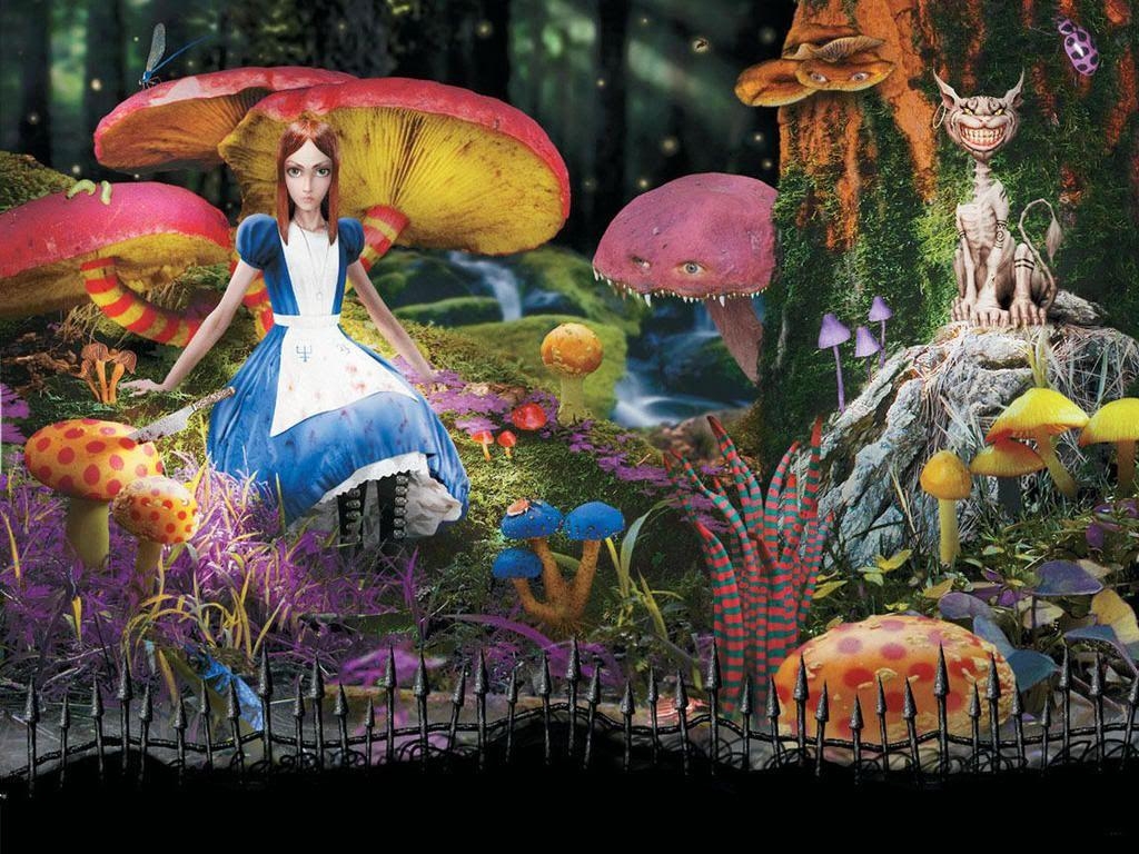 Alice im Wunderland, Cartoonbilder, Sammlung, Hintergrund, Disney, 1030x770 HD Desktop