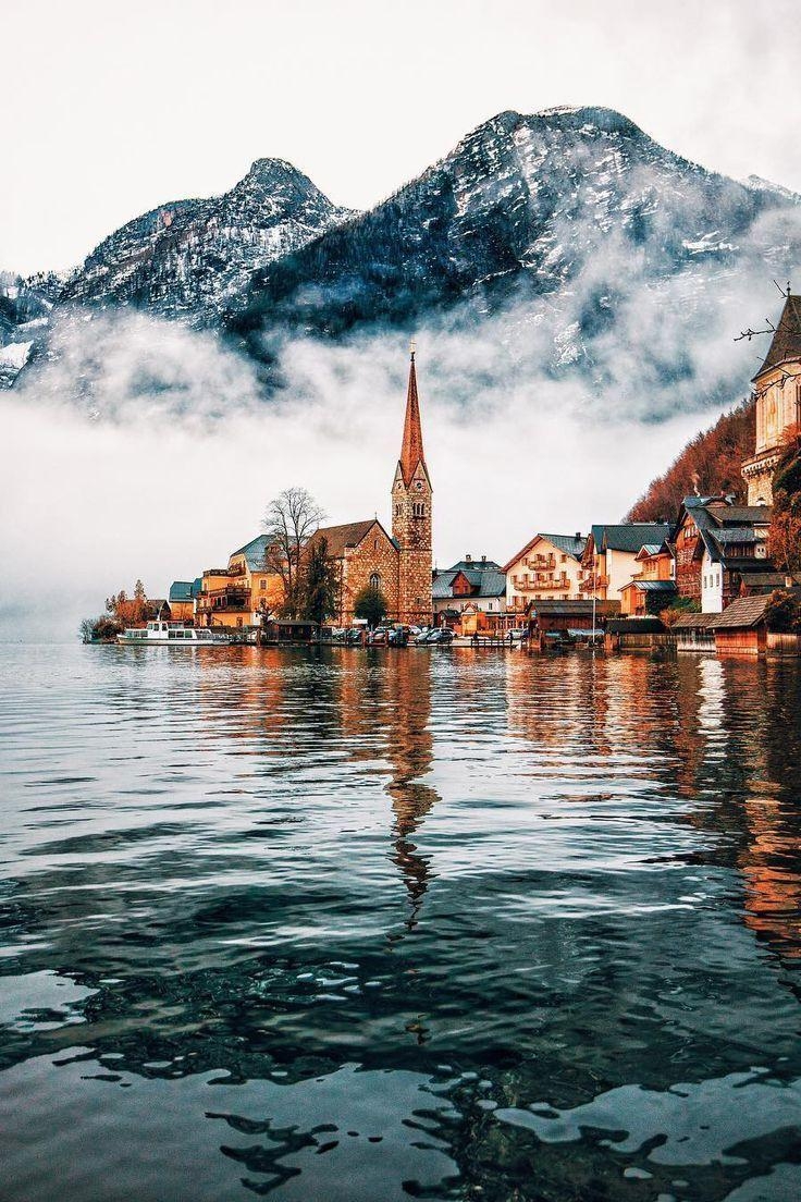 Hallstatt, Österreich, Reisen, Landschaft, Dorf, 740x1110 HD Handy