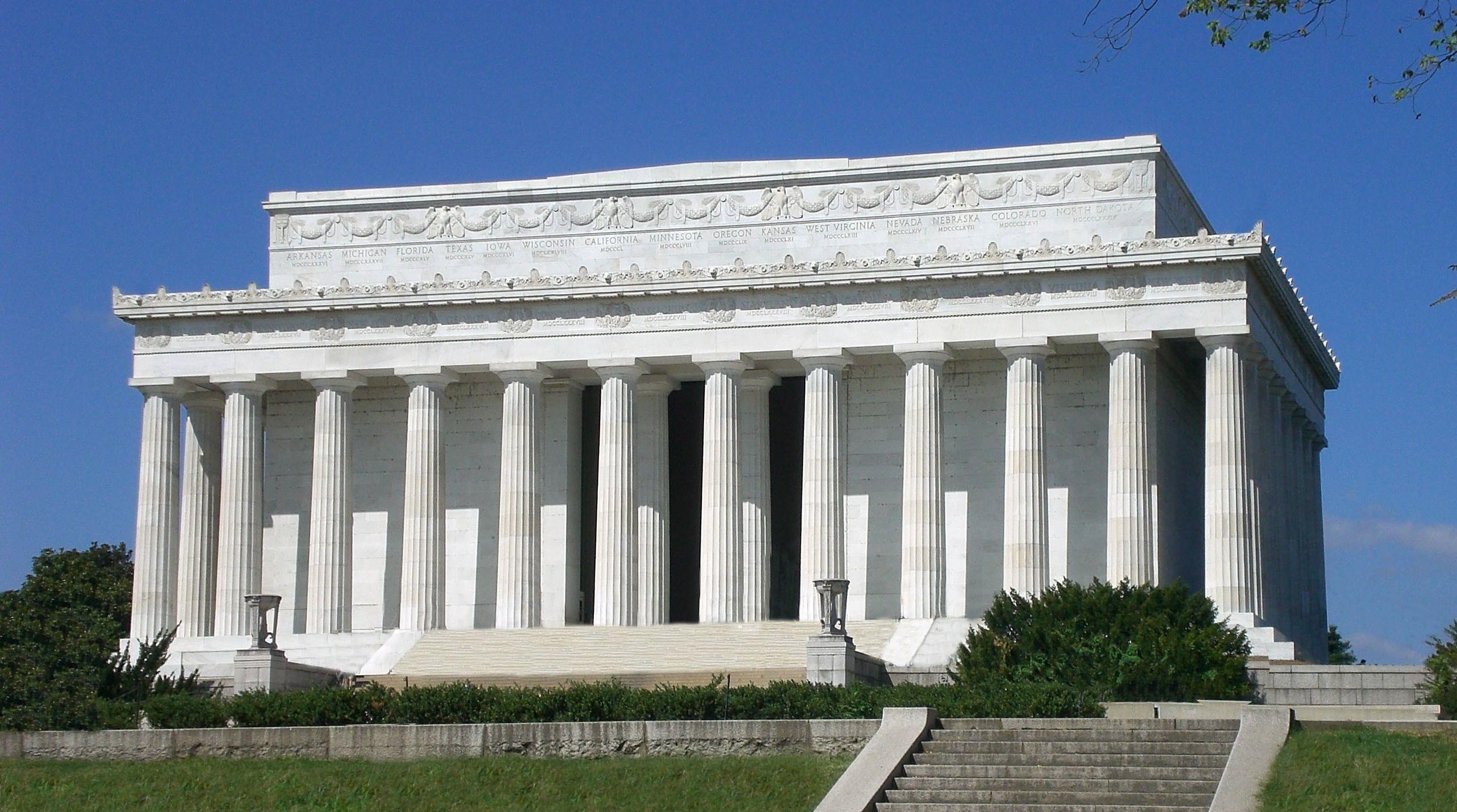 USA, Washington DC, Lincoln Memorial, Gedenkstätte, Architektur, 2570x1430 HD Desktop