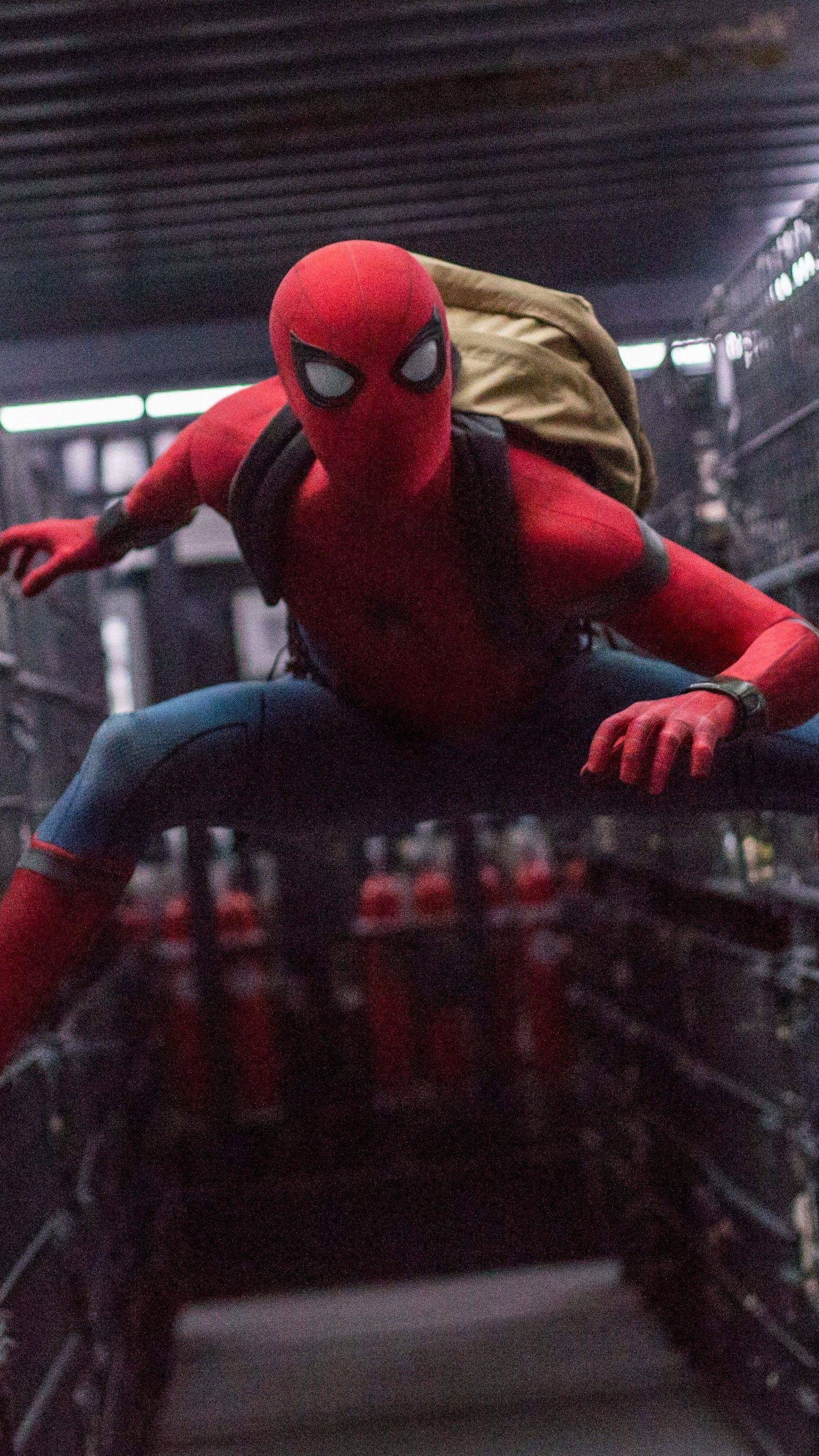 Homecoming, Spider-Man, Tom Holland, 4K, 8K, 1440x2560 HD Handy