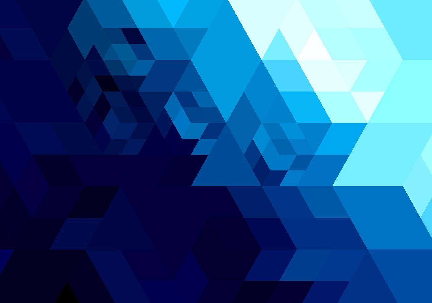 Abstrakt, Blau, Geometrisch, Vektor, Kunst, 1400x980 HD Desktop