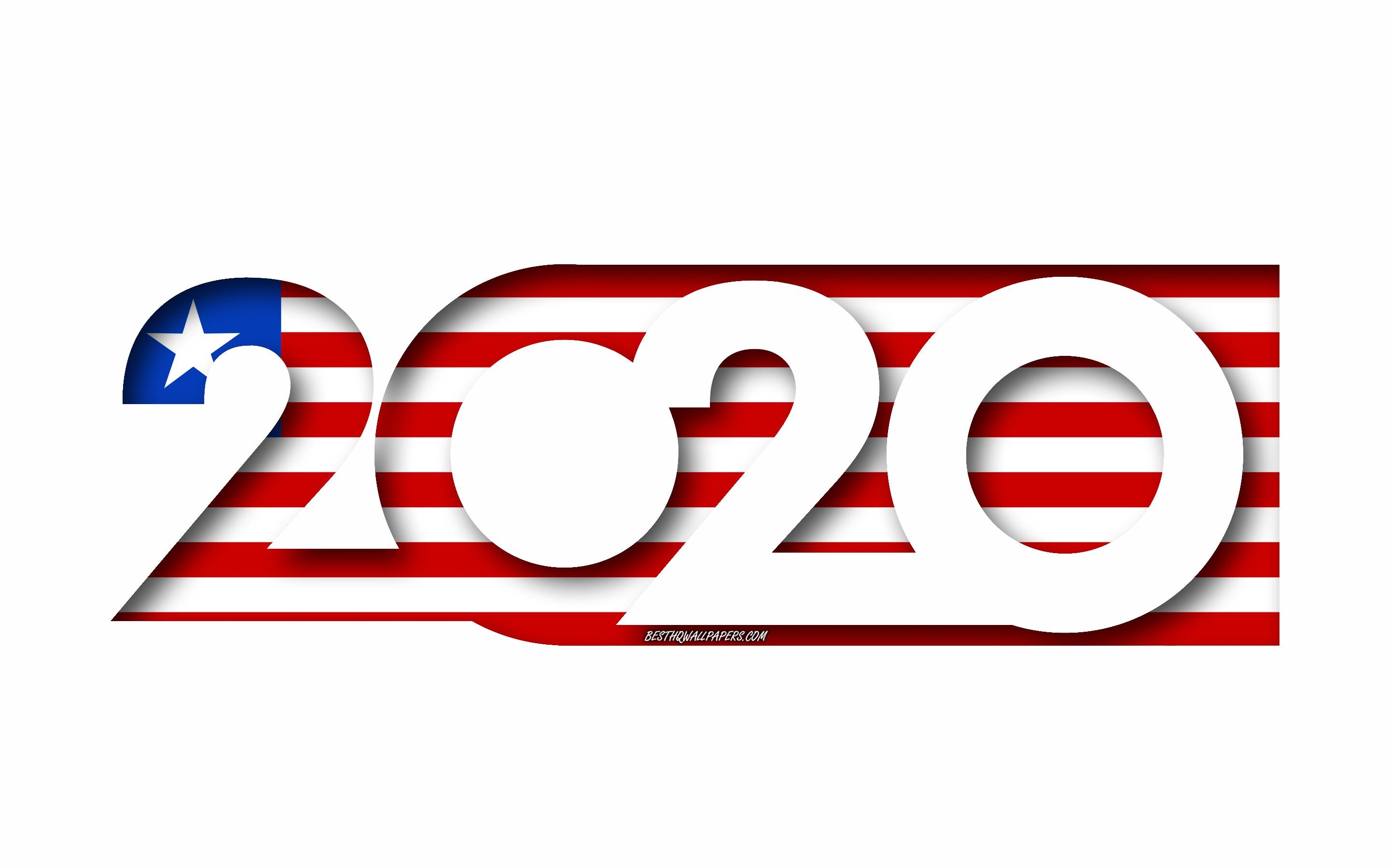 Liberia, Flagge, 3D, Konzept, 2020, 2880x1800 HD Desktop