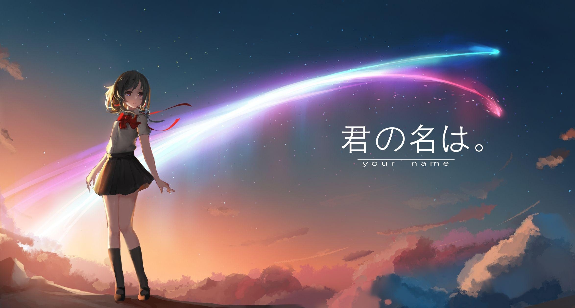 Download, Mitsuha Miyamizu, Your Name, Kimi no Na Wa, Anime, 2350x1260 HD Desktop