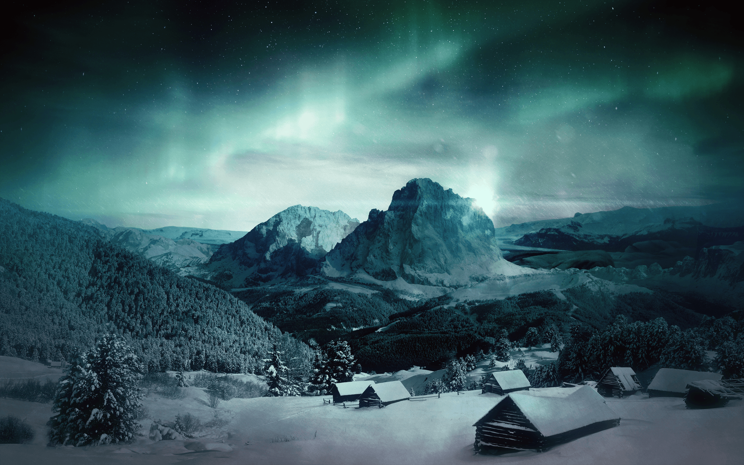 Aurora Borealis, Natur, Nordlichter, Himmel, Weltraum, 2560x1600 HD Desktop