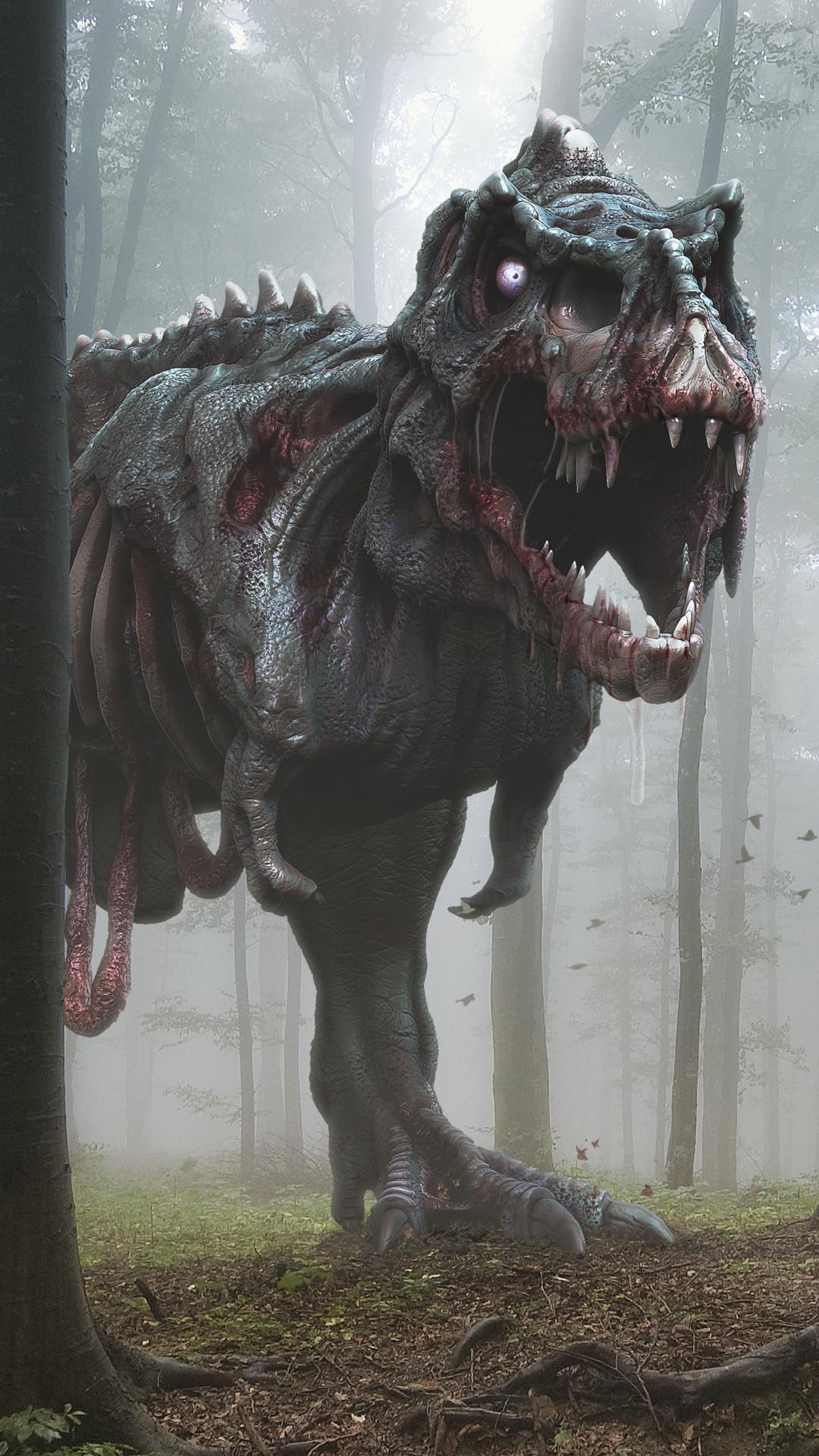 T Rex, Telefon, Hintergrundbild, Dinosaurier, Urzeit, 1080x1920 Full HD Handy