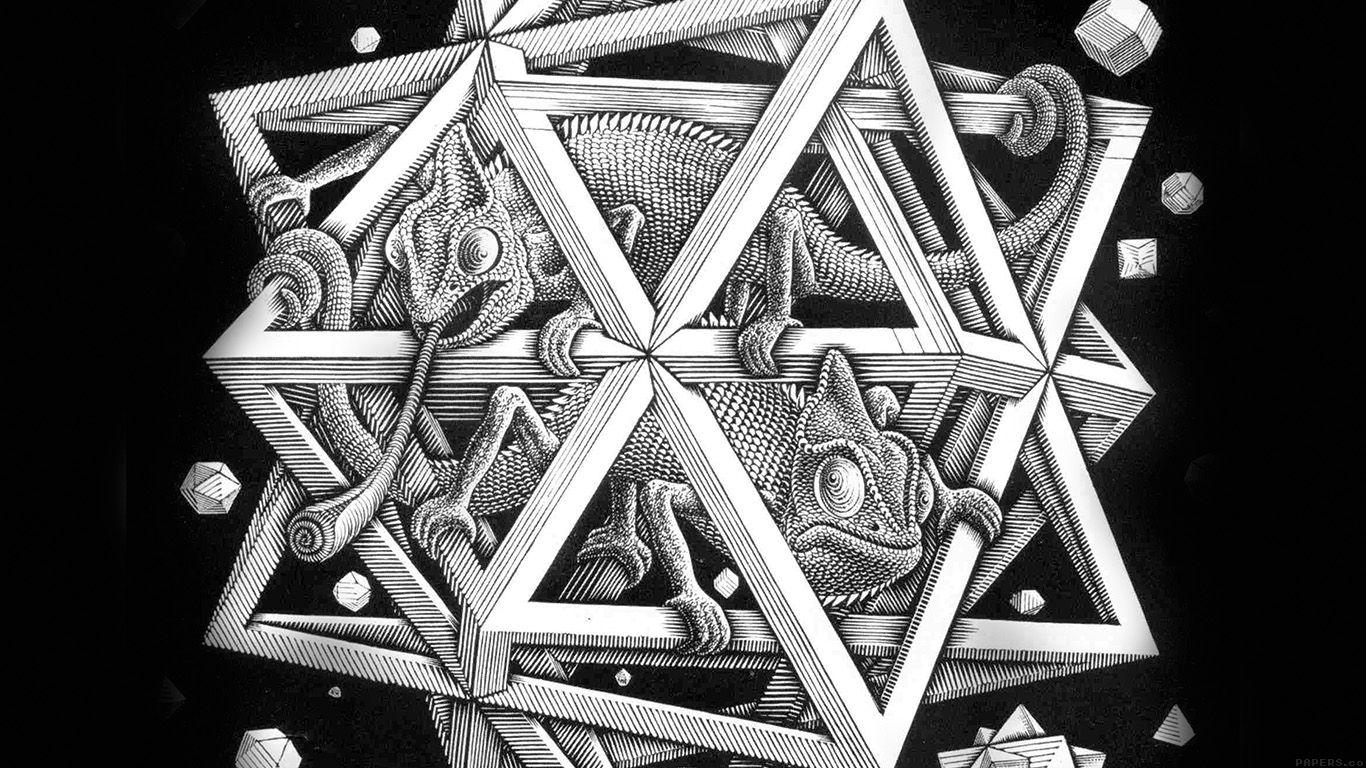 Desktop, Laptop, Escher, Raum, kreative Darstellung, 1370x770 HD Desktop