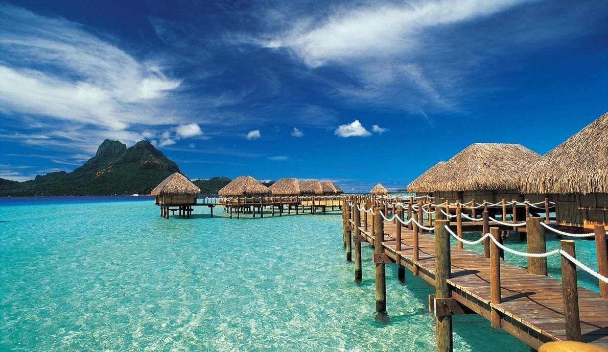 Bora Bora, Computer, Inselparadies, Pazifischer Ozean, Hintergrund, 1190x690 HD Desktop