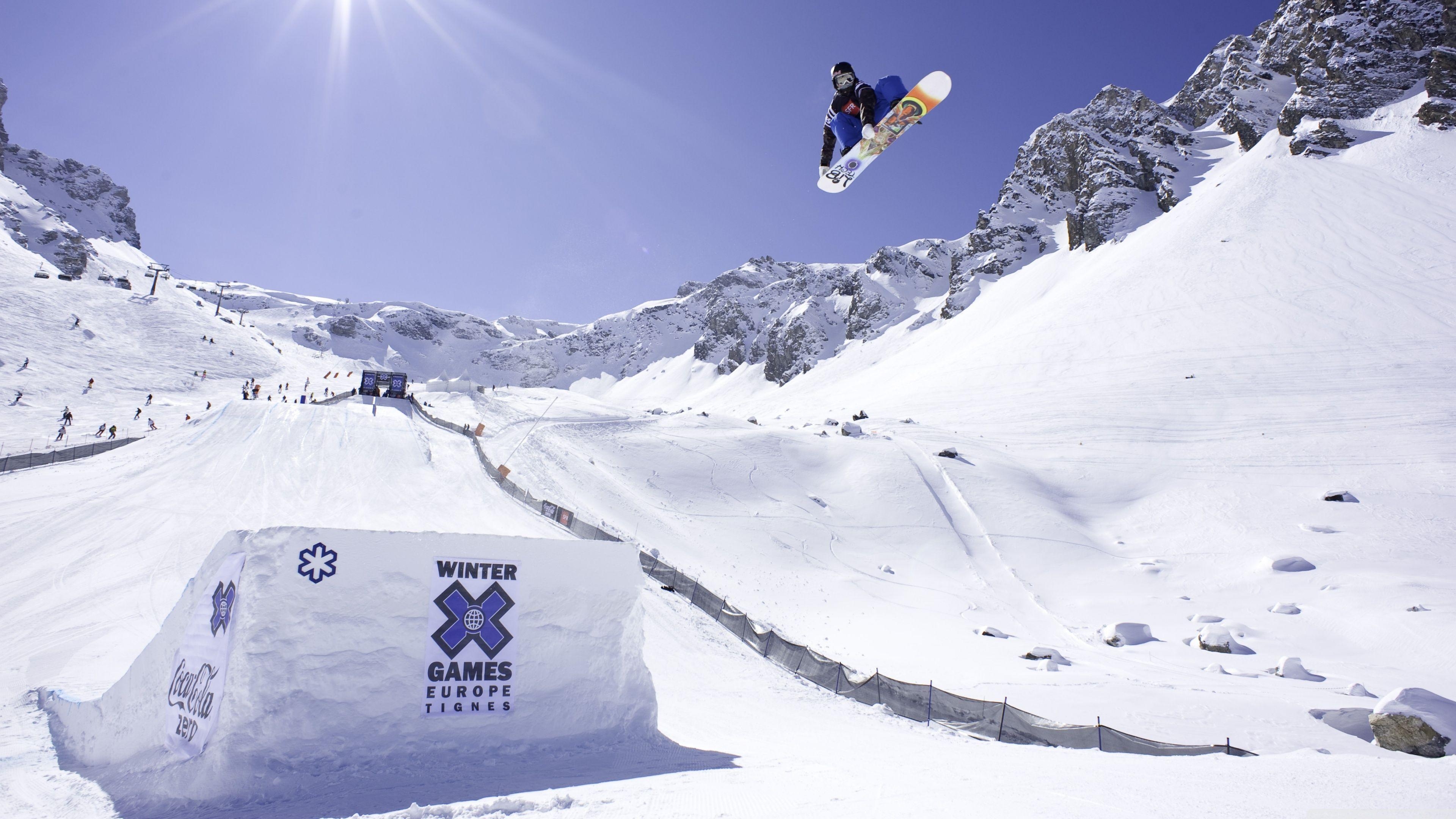 X Games, 4K, HD, Snowboarding, TV, 3840x2160 4K Desktop