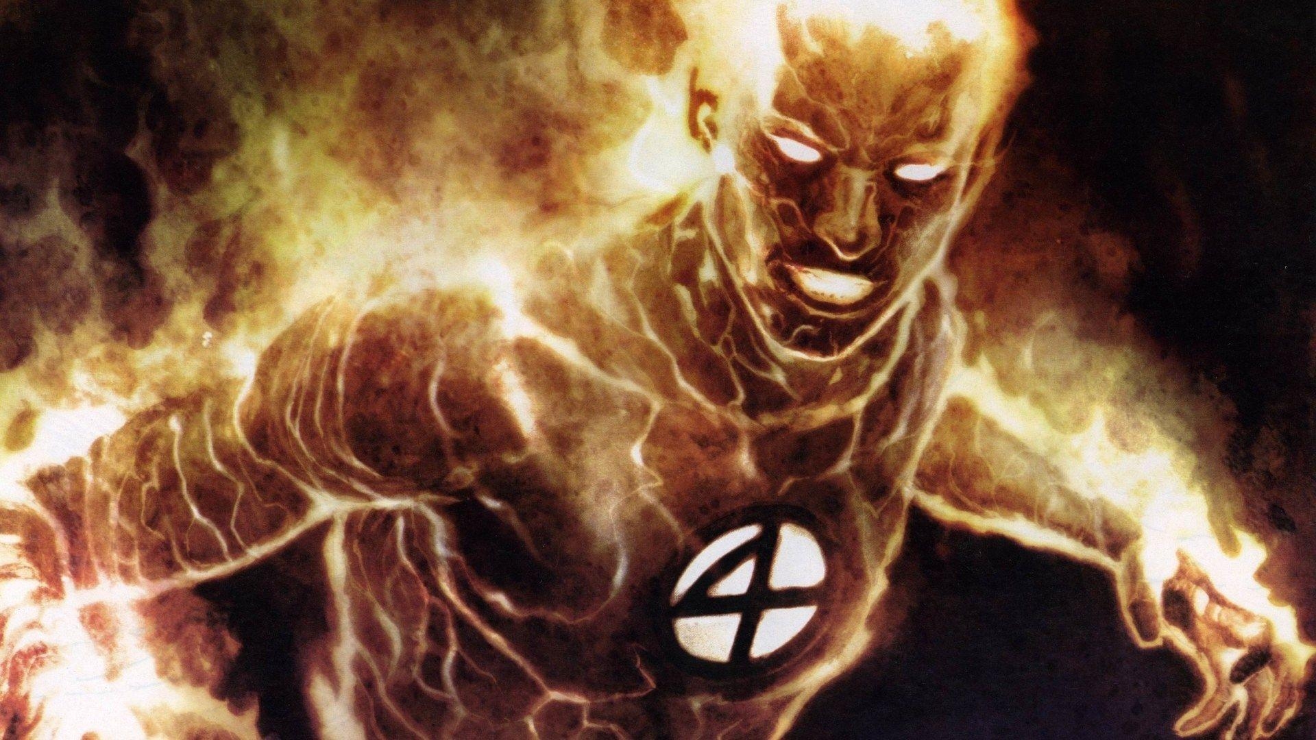 Johnny Storm, Fantastic Four, Marvel, Superheld, HD, 1920x1080 Full HD Desktop