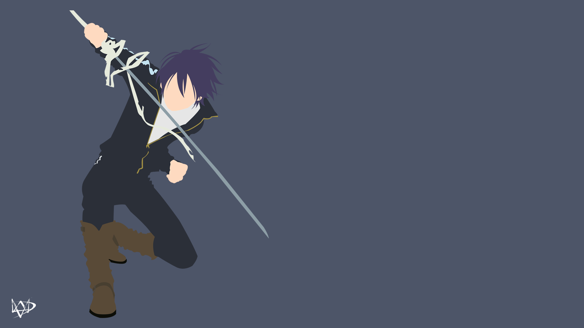 Yato, Noragami Aragoto, Anime, Minimalistisch, Kunst, 1920x1080 Full HD Desktop