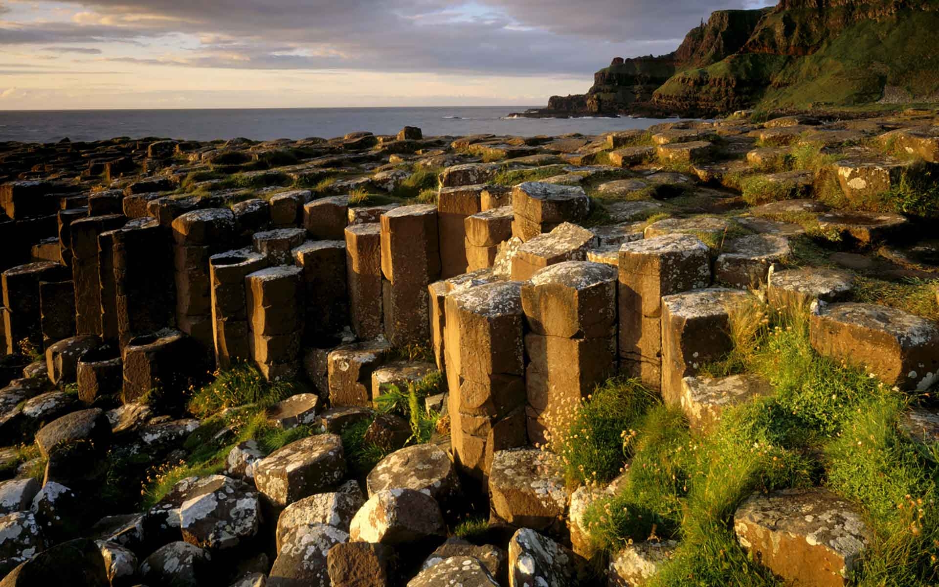 Giants Causeway, Vulkanische Felsen, Küste, Geologie, Irland, 1920x1200 HD Desktop