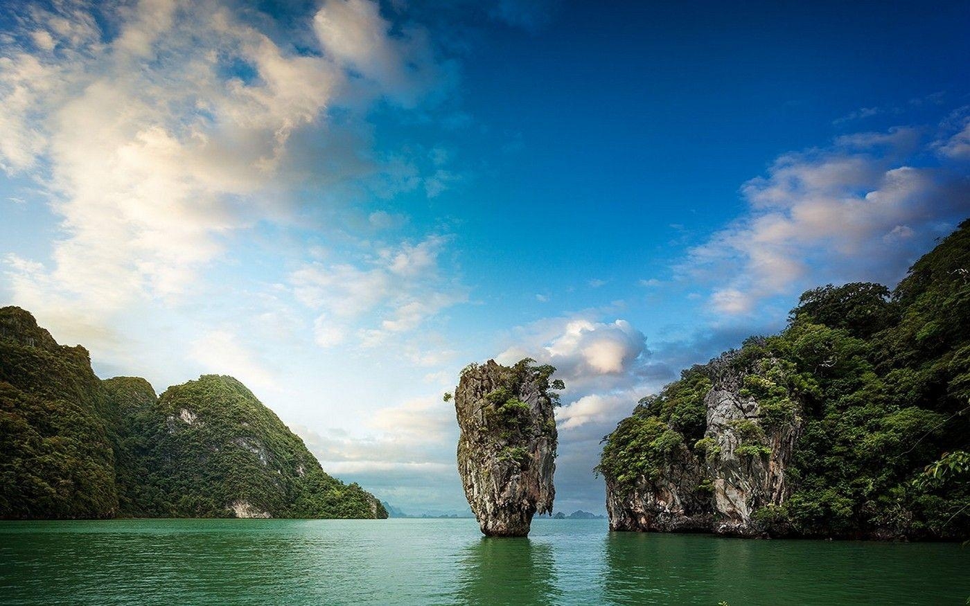 Thailand, Landschaft, Natur, Insel, Kalkstein, 1400x880 HD Desktop