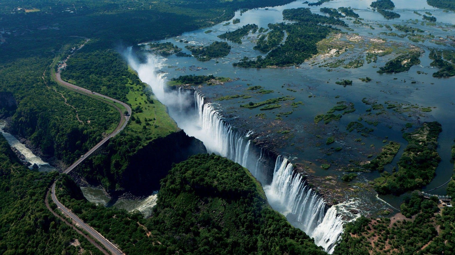 Victoriafälle, Naturschauspiel, Wasserbild, Afrikanatur, Reizdestination, 1920x1080 Full HD Desktop