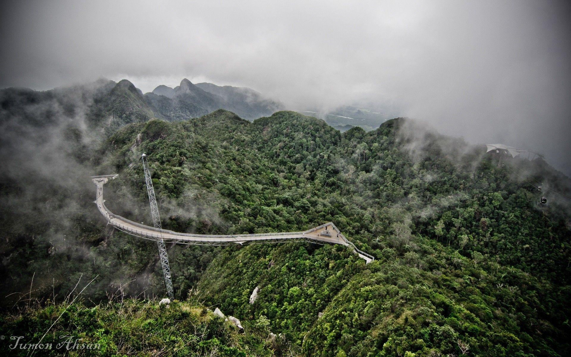 Langkawi Hängebrücke, Malaysia, Architektur, Natur, Aussicht, 1920x1200 HD Desktop