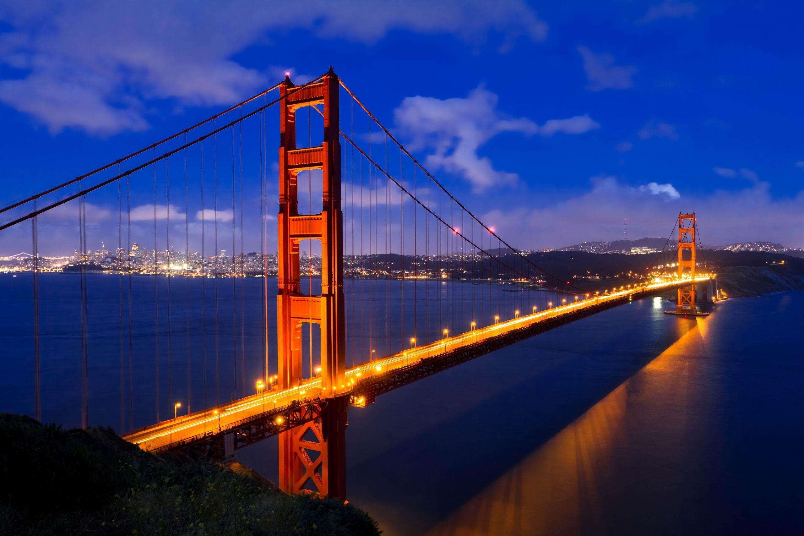 Golden Gate, Sonnenuntergang, San Francisco, Brücke, Kalifornien, 2560x1710 HD Desktop