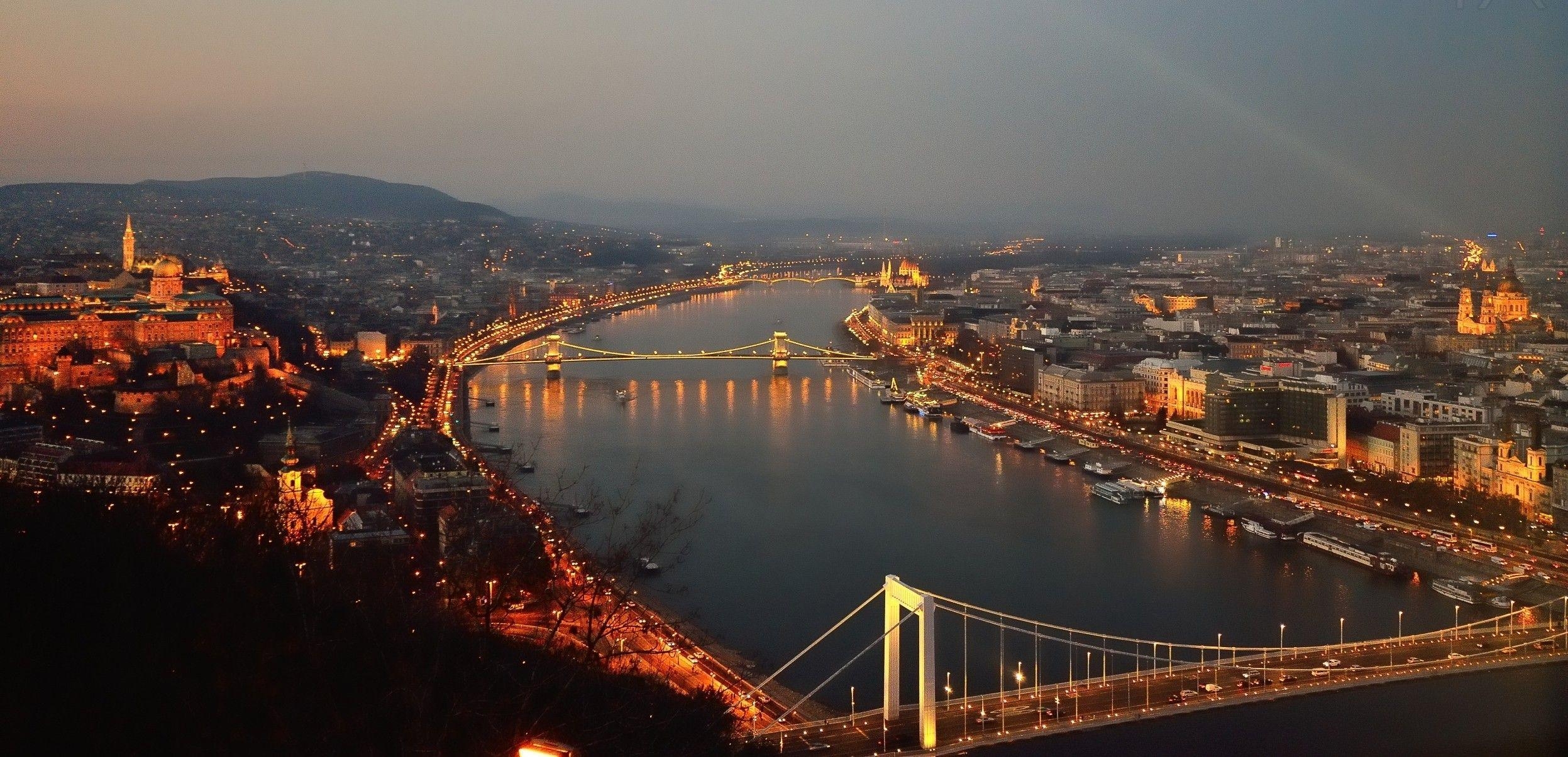 Budapest, HD, Bild, Stadt, Ästhetik, 2500x1210 Dual Screen Desktop