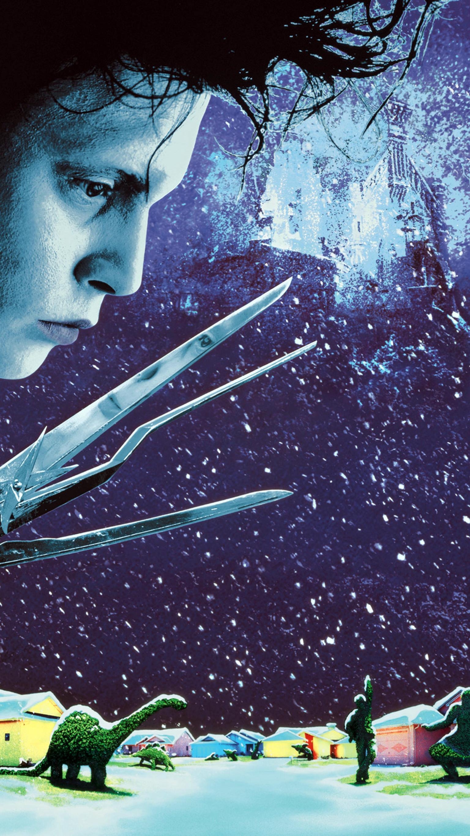 Edward Scissorhands, 1990, Handy, Film, Kult, 1540x2740 HD Handy