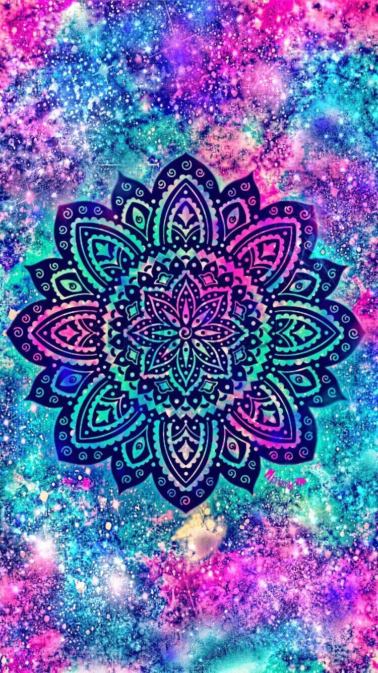 Schimmer, Mandala, Galaxie, iPhone, Android, 750x1340 HD Handy