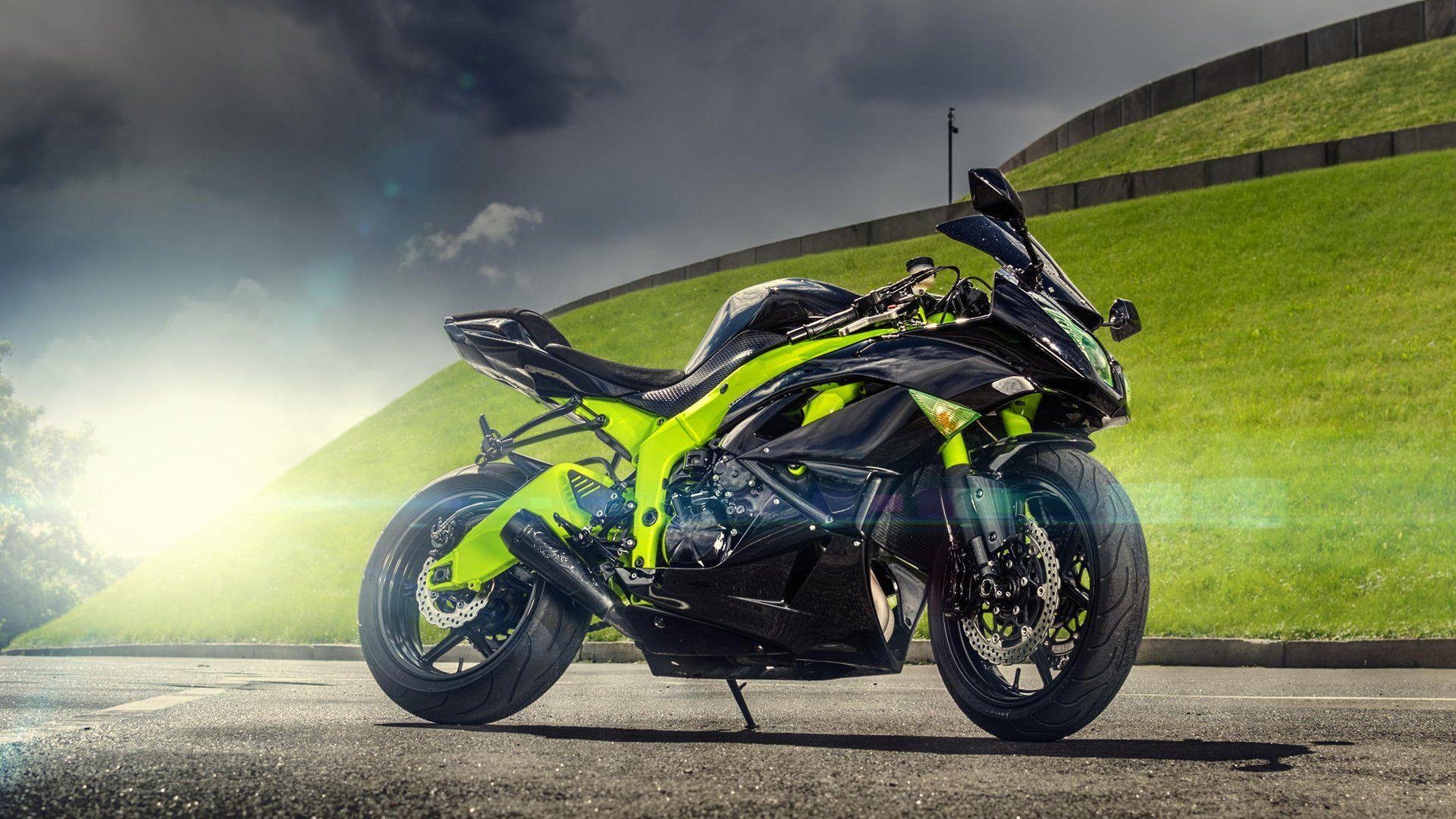 Kawasaki Ninja ZX6R, HD, 4K, Motorsport, Motorrad, 1920x1080 Full HD Desktop